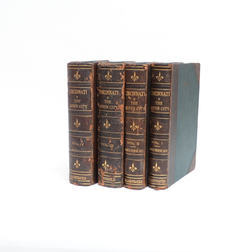 1912 "Cincinnati The Queen City" by Rev. Charles Goss, Four Volume Set