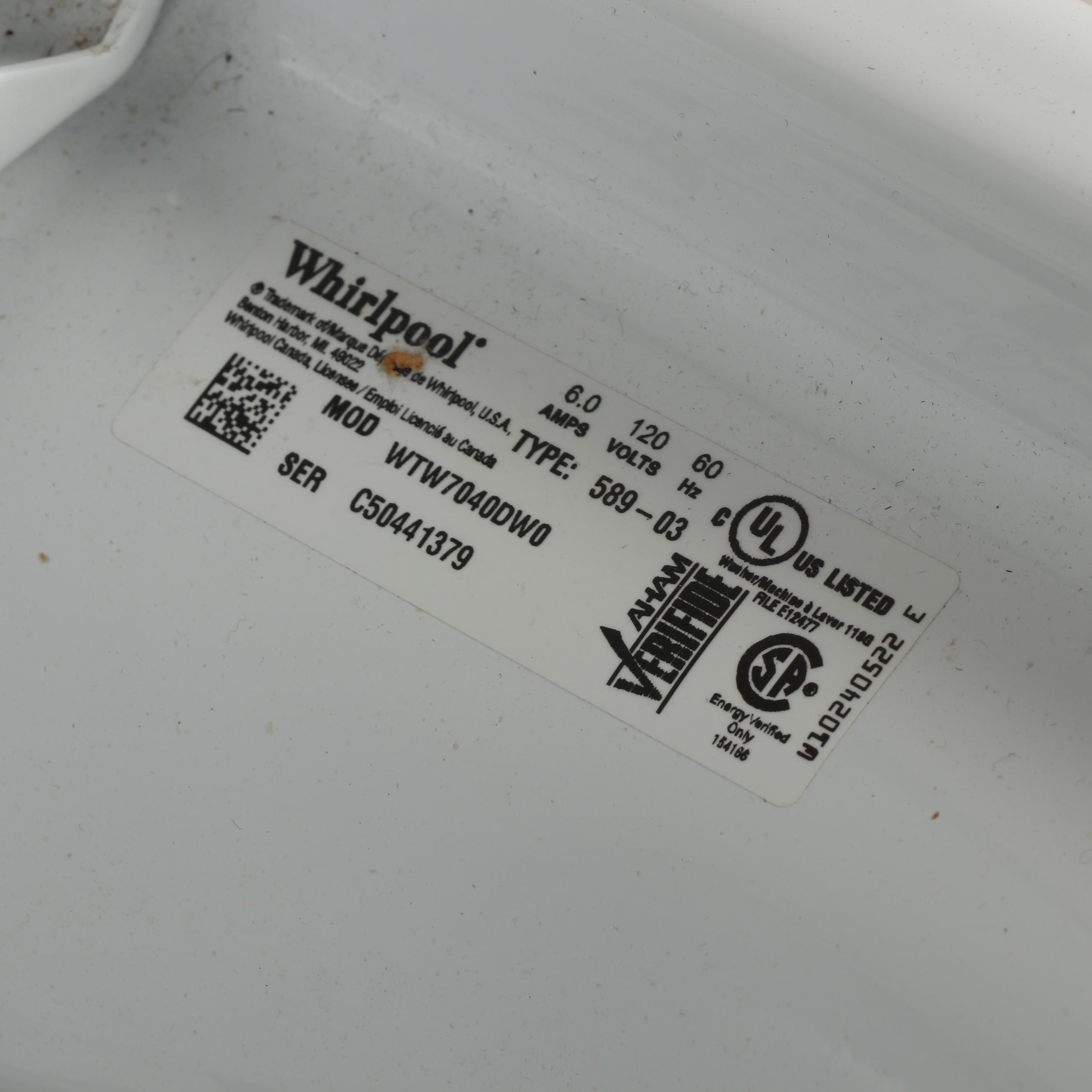 Whirlpool Cabrio Washer