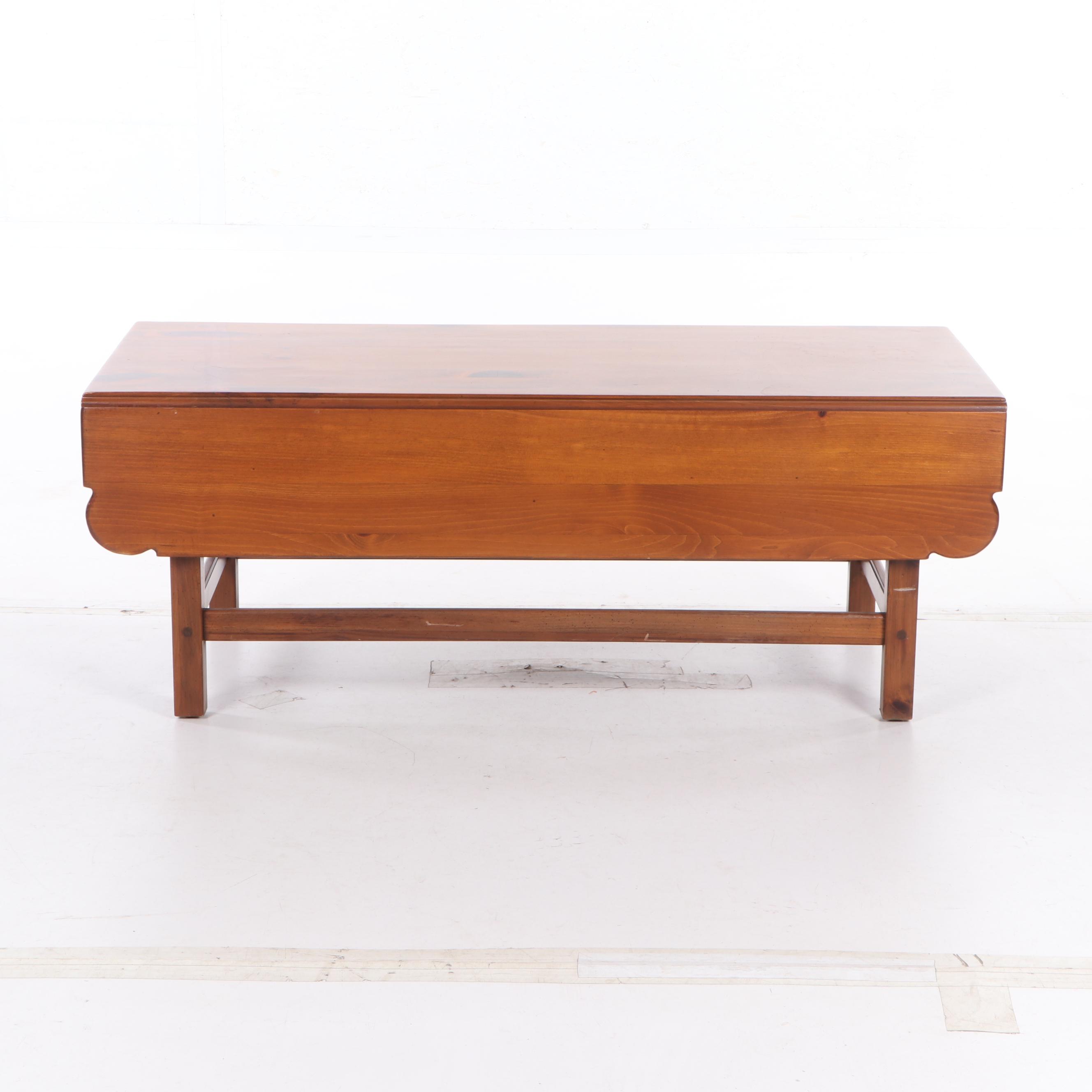 Contemporary Pine Drop Leaf Coffee Table EBTH