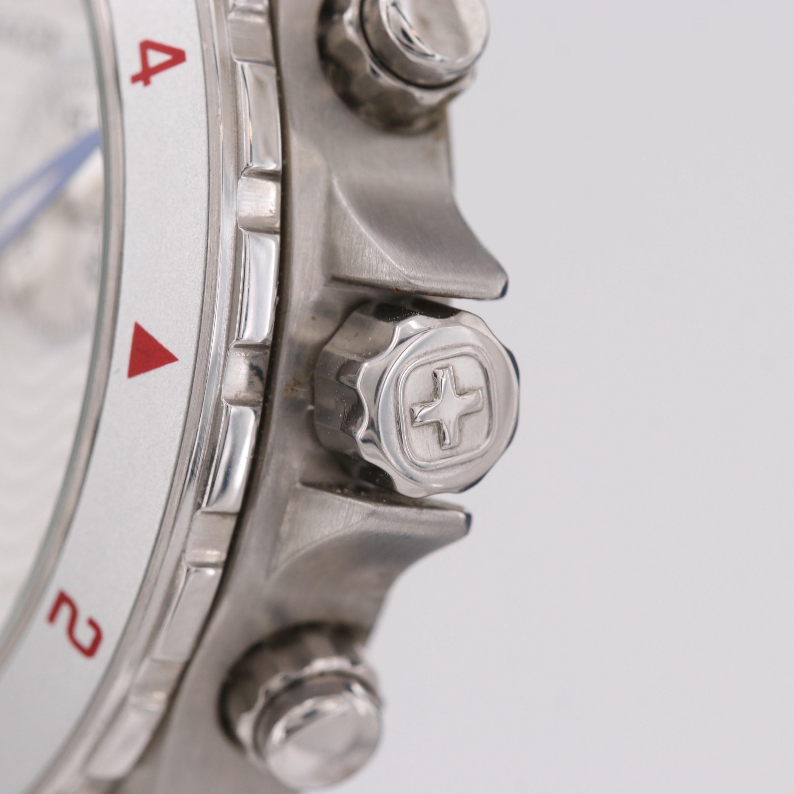 Wenger Tide Stainless Steel Quartz Watch With Moon Phase and Tide Indicator