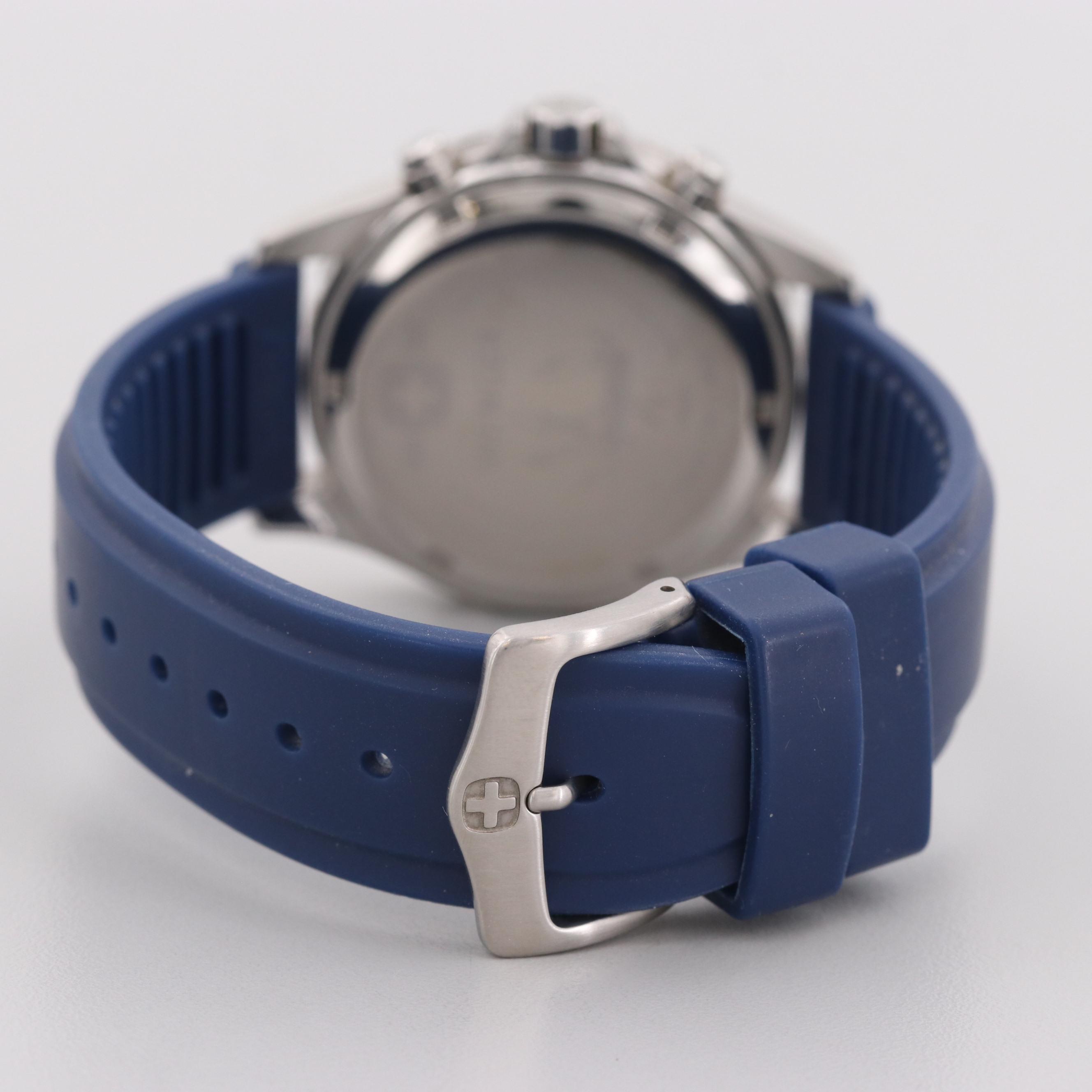 Wenger Tide Stainless Steel Quartz Watch With Moon Phase and Tide Indicator