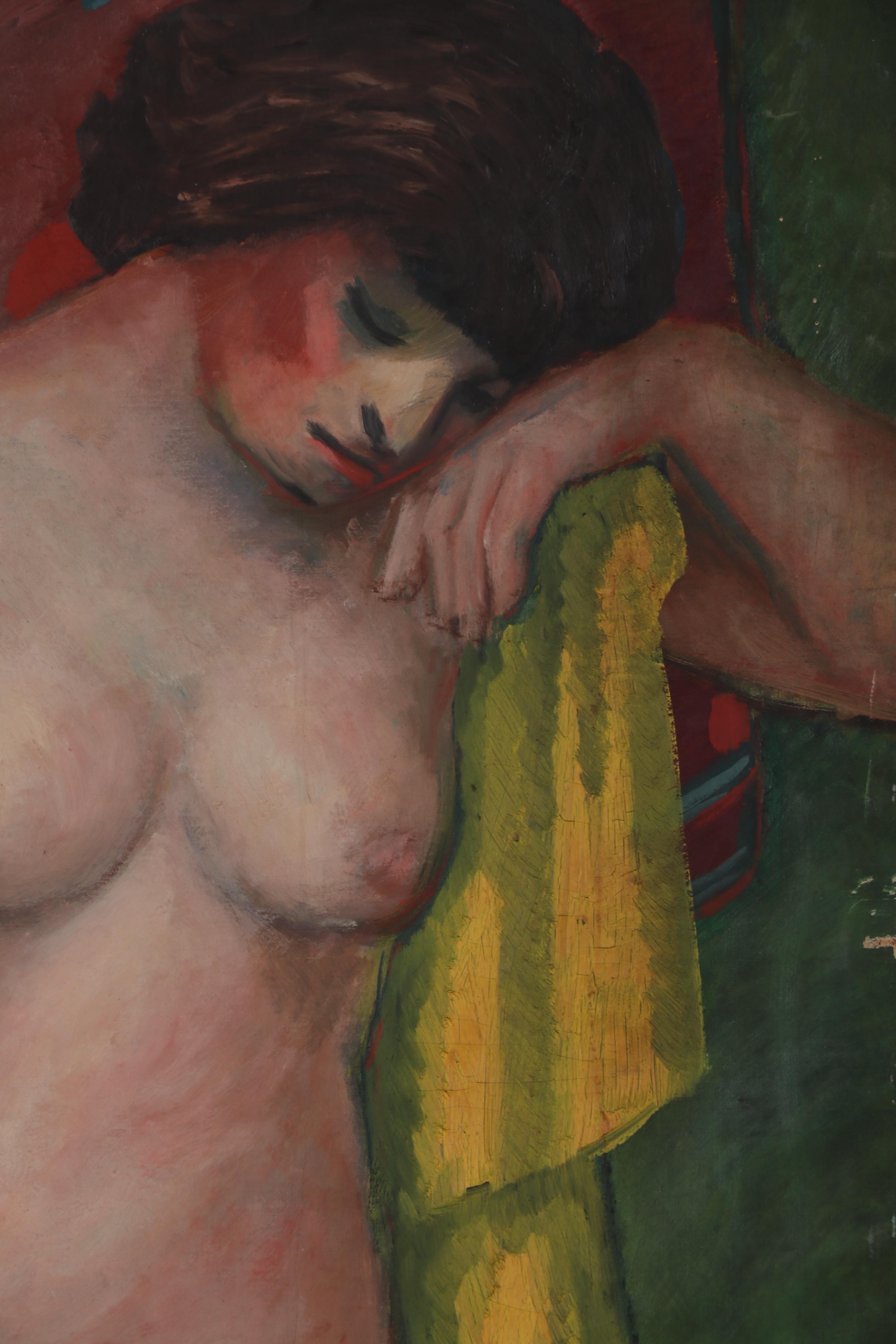 Thomas Brownell Eldred Oil Painting of Female Nude