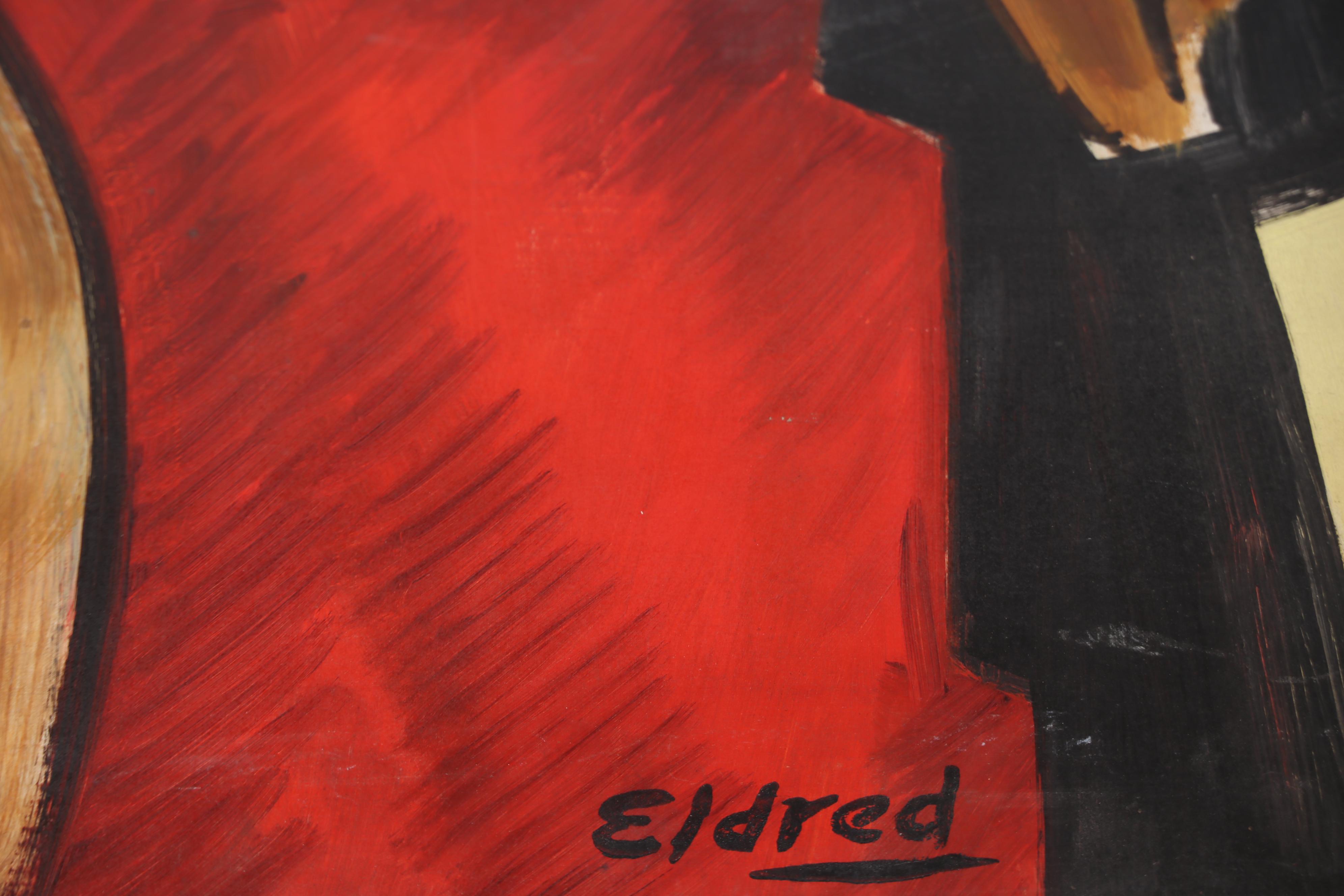 Thomas Brownell Eldred Oil Portrait of Seated Female Nude