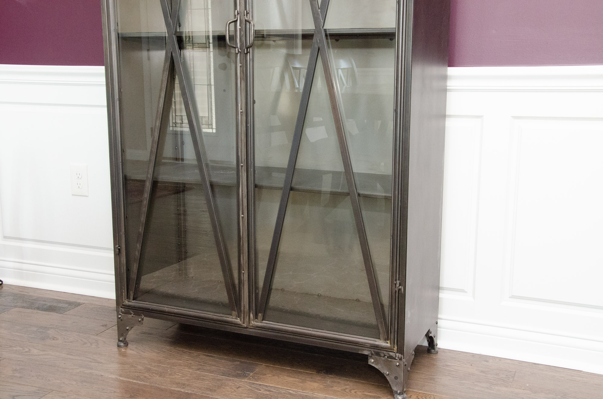 Mercana Metal and Glass Industrial Style Display Cabinets