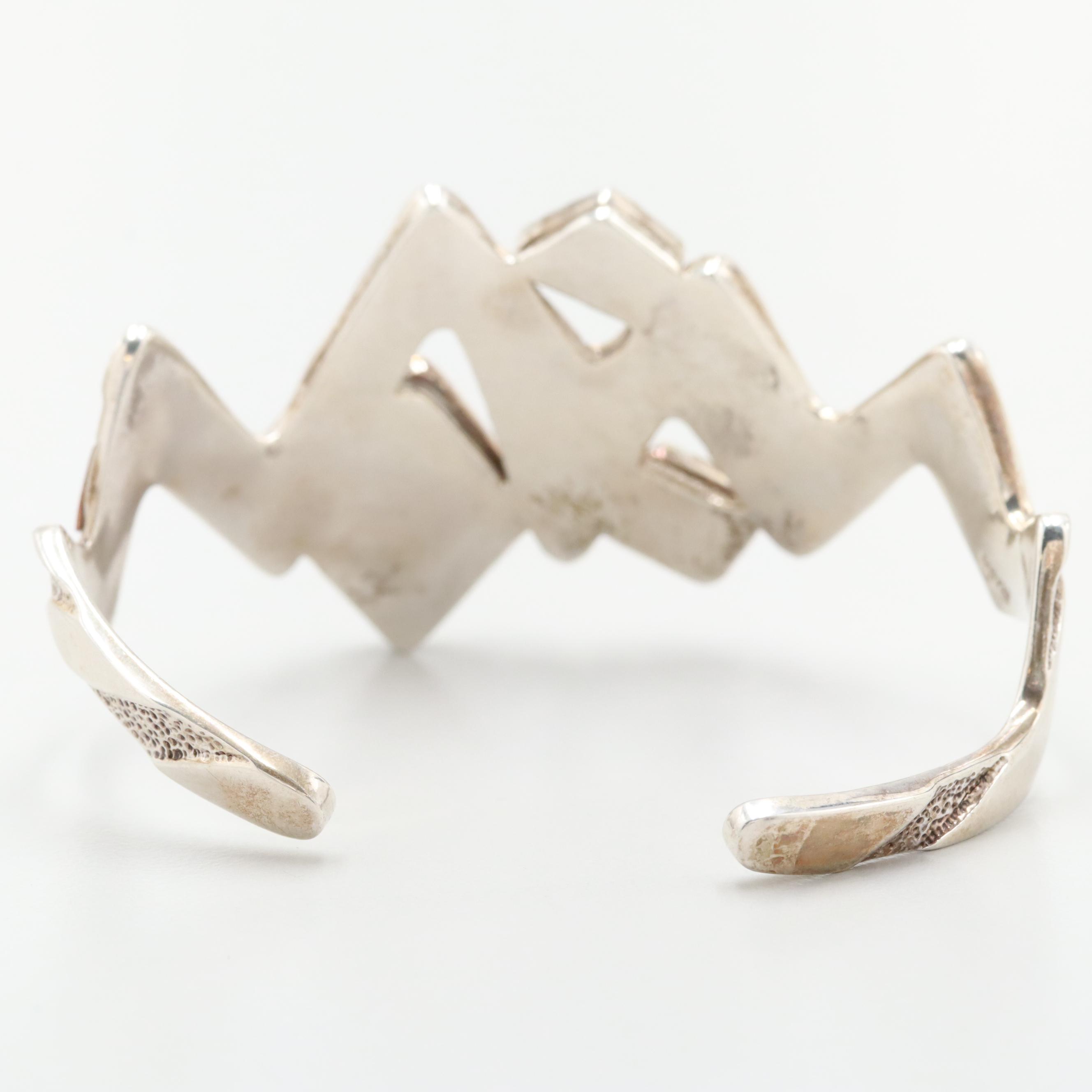 Carolyn Pollack for Relios Sterling Jasper and Tiger's Eye Bracelet with Copper