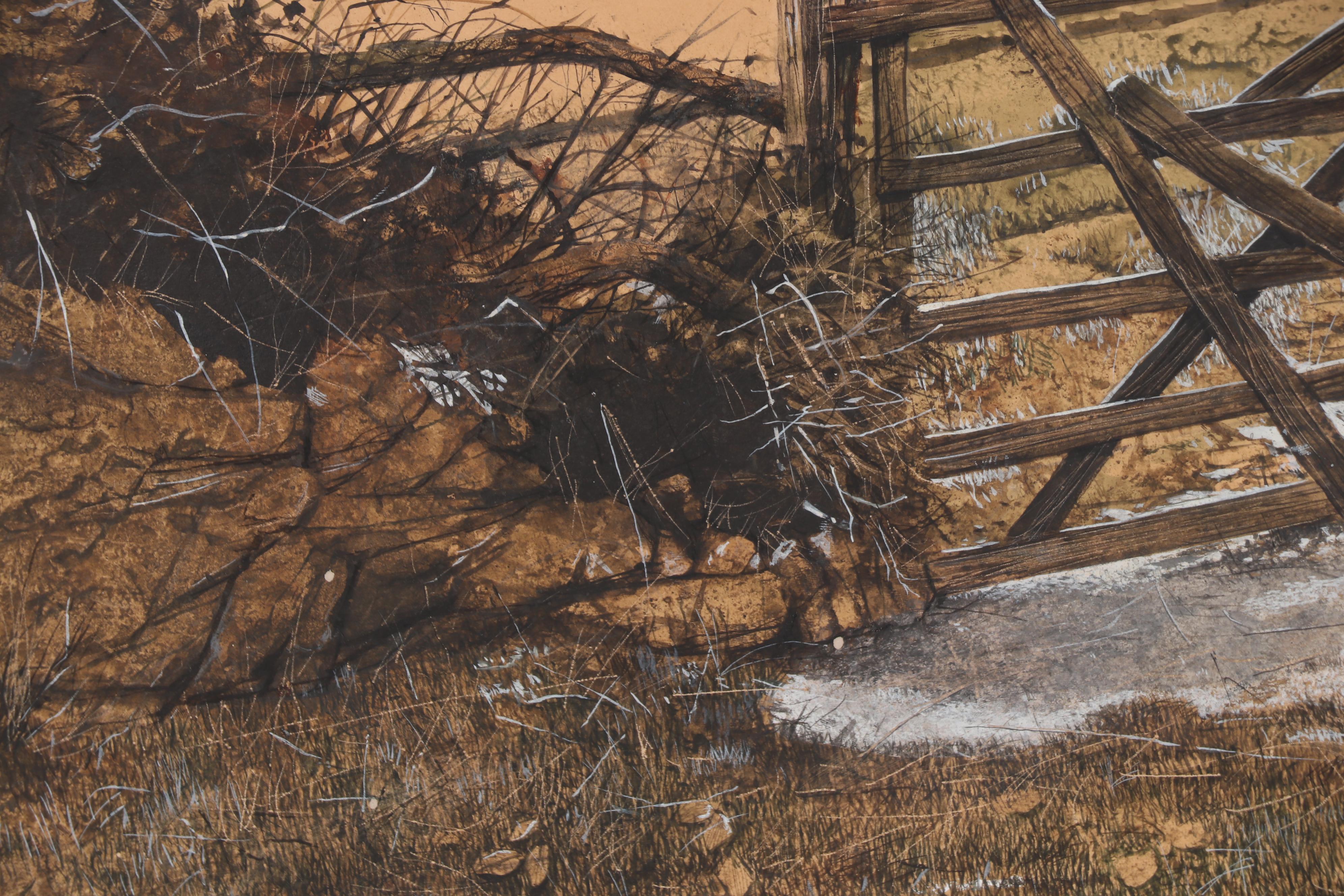 Ronald W. Ekholm Gouache Landscape Painting, 1967