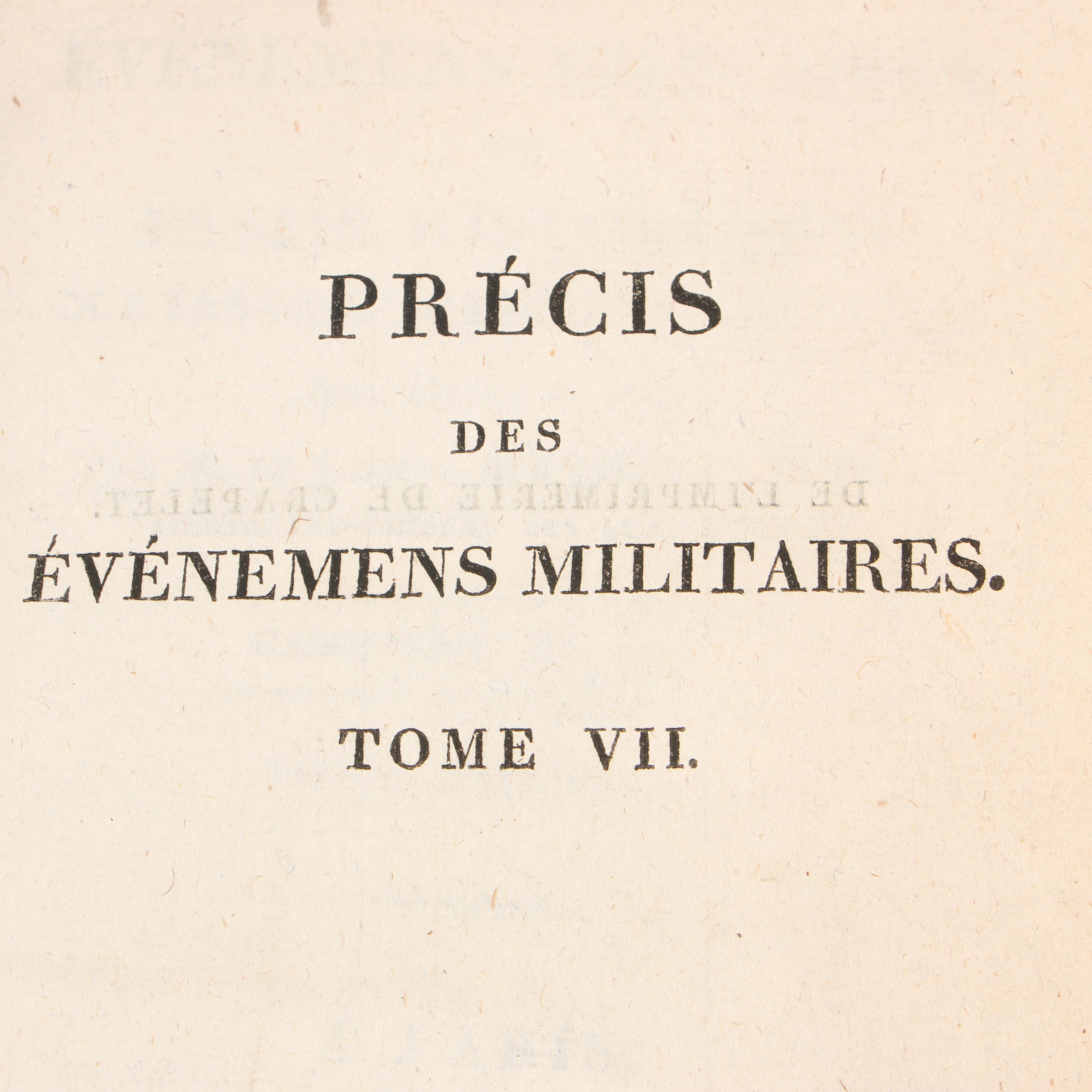 1817 "Précis des événemens militaires" by Guillaume-Mathieu Dumas