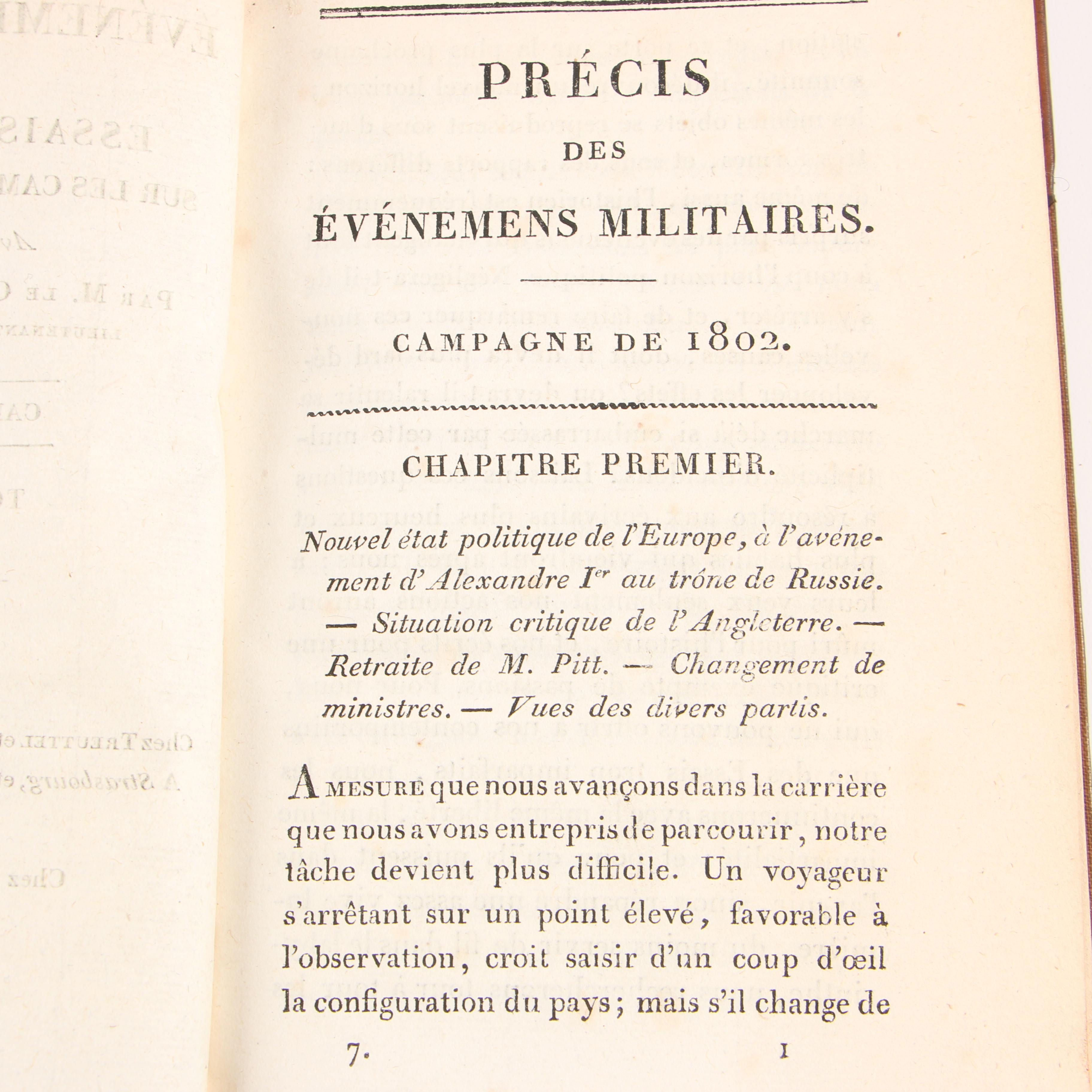 1817 "Précis des événemens militaires" by Guillaume-Mathieu Dumas