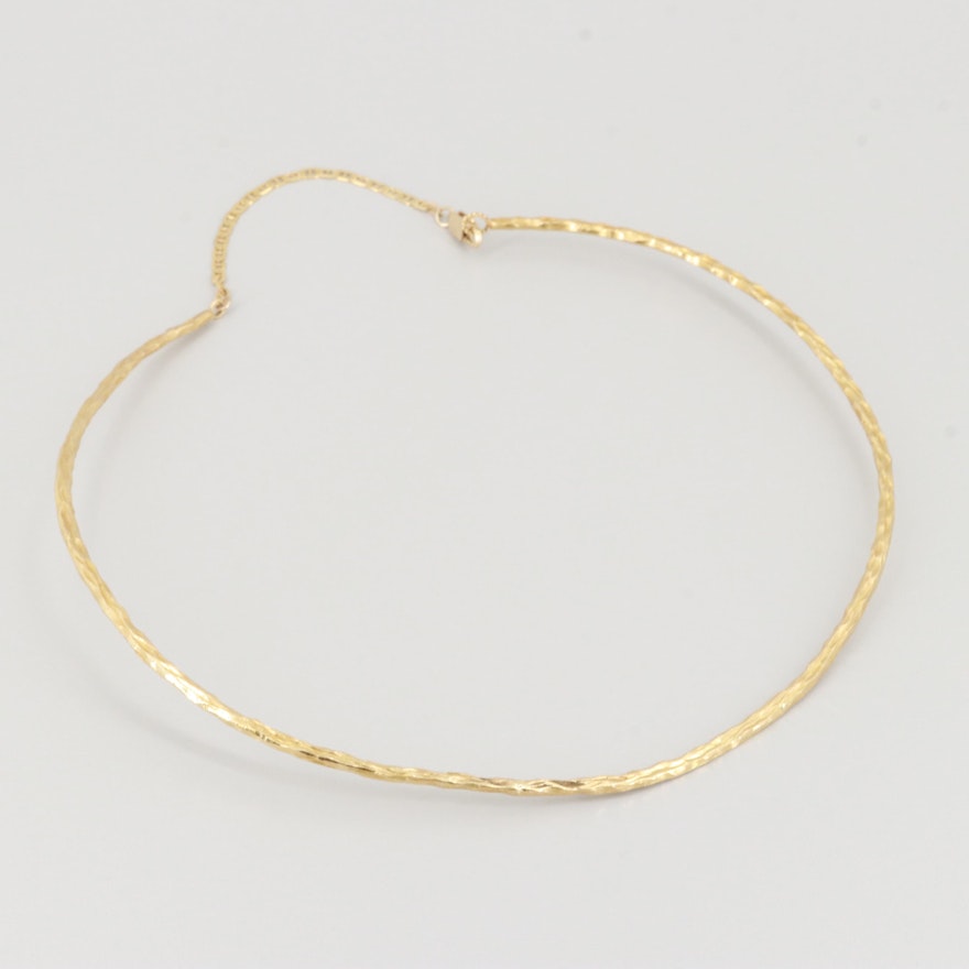 18K Yellow Gold Collar Necklace