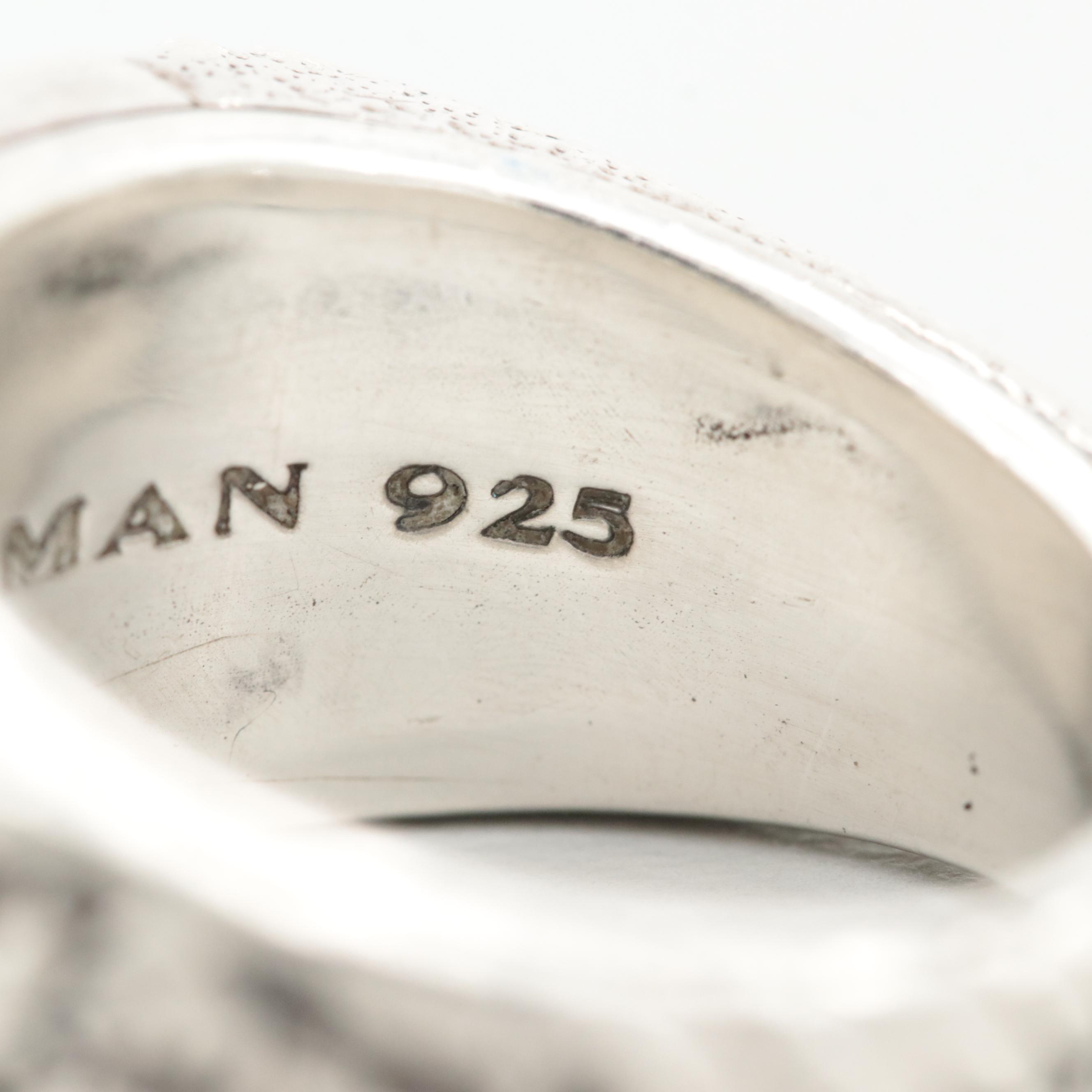 David Yurman Sterling Silver Diamond Griffin Ring