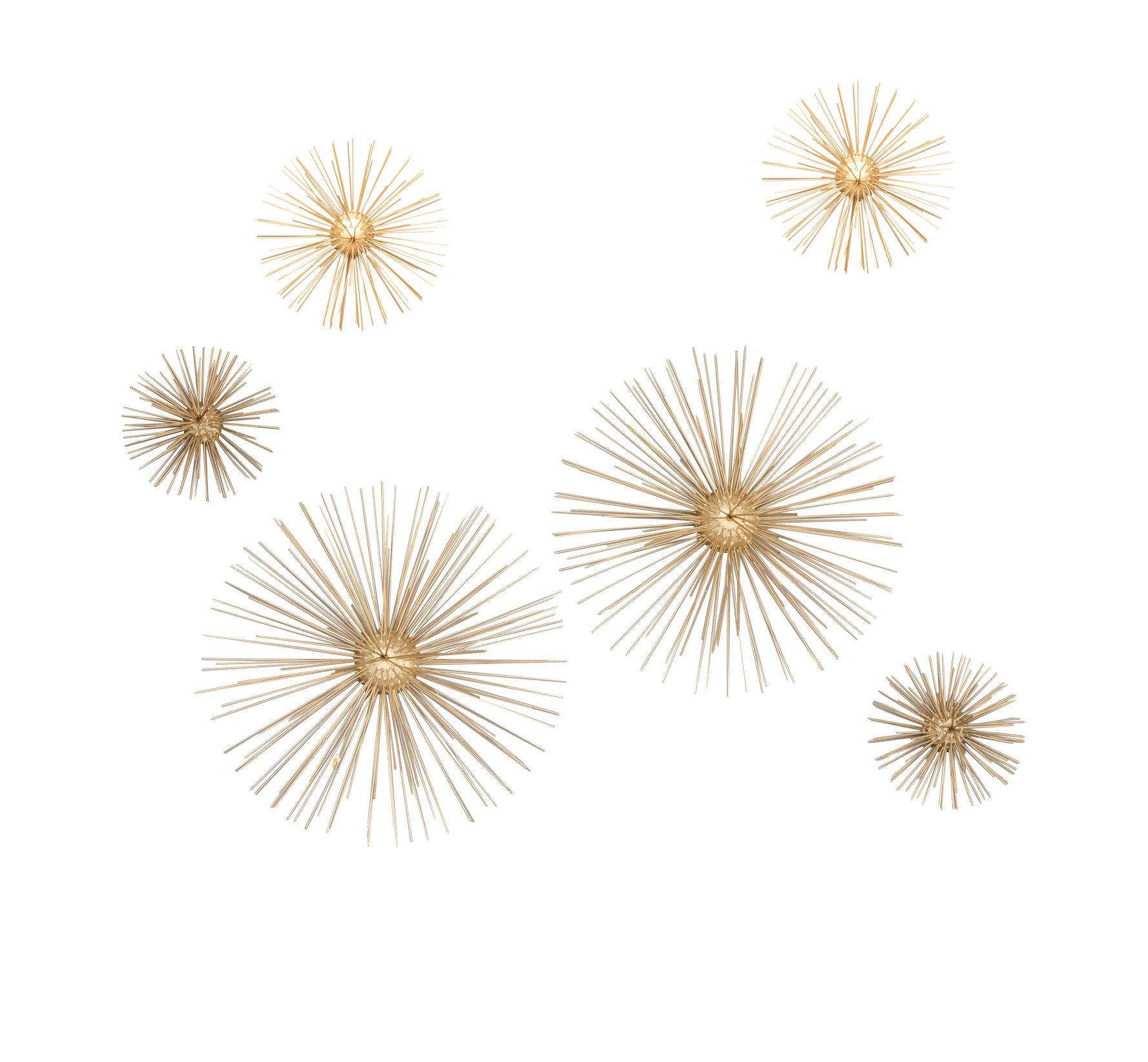 Gold Tone Starburst Wall Hanging Decor