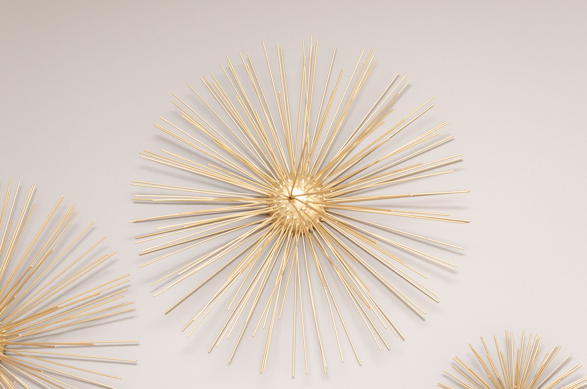 Gold Tone Starburst Wall Hanging Decor