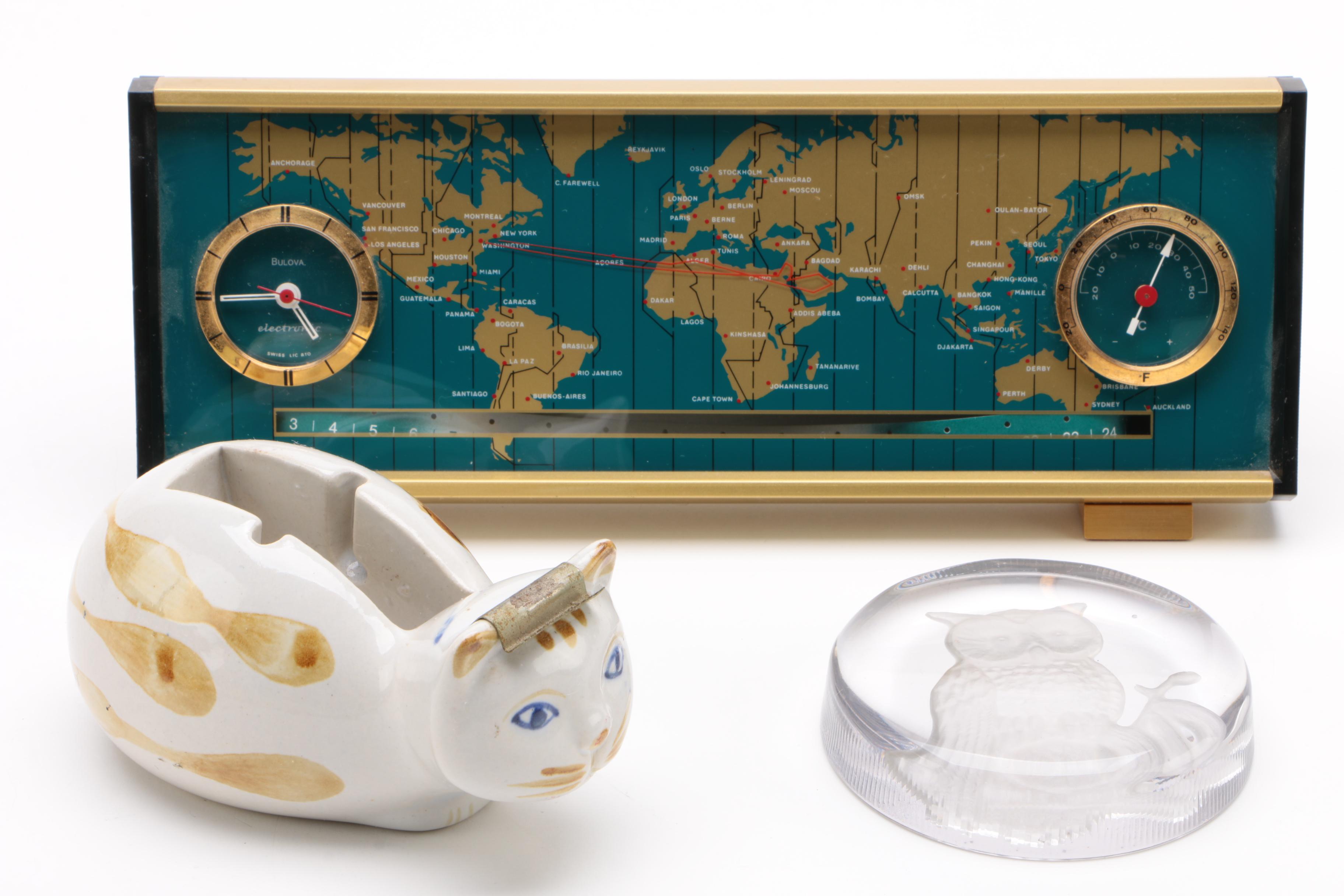 Parker Rosewood and Aluminum Fountain Pen Desk Set and More, Vintage