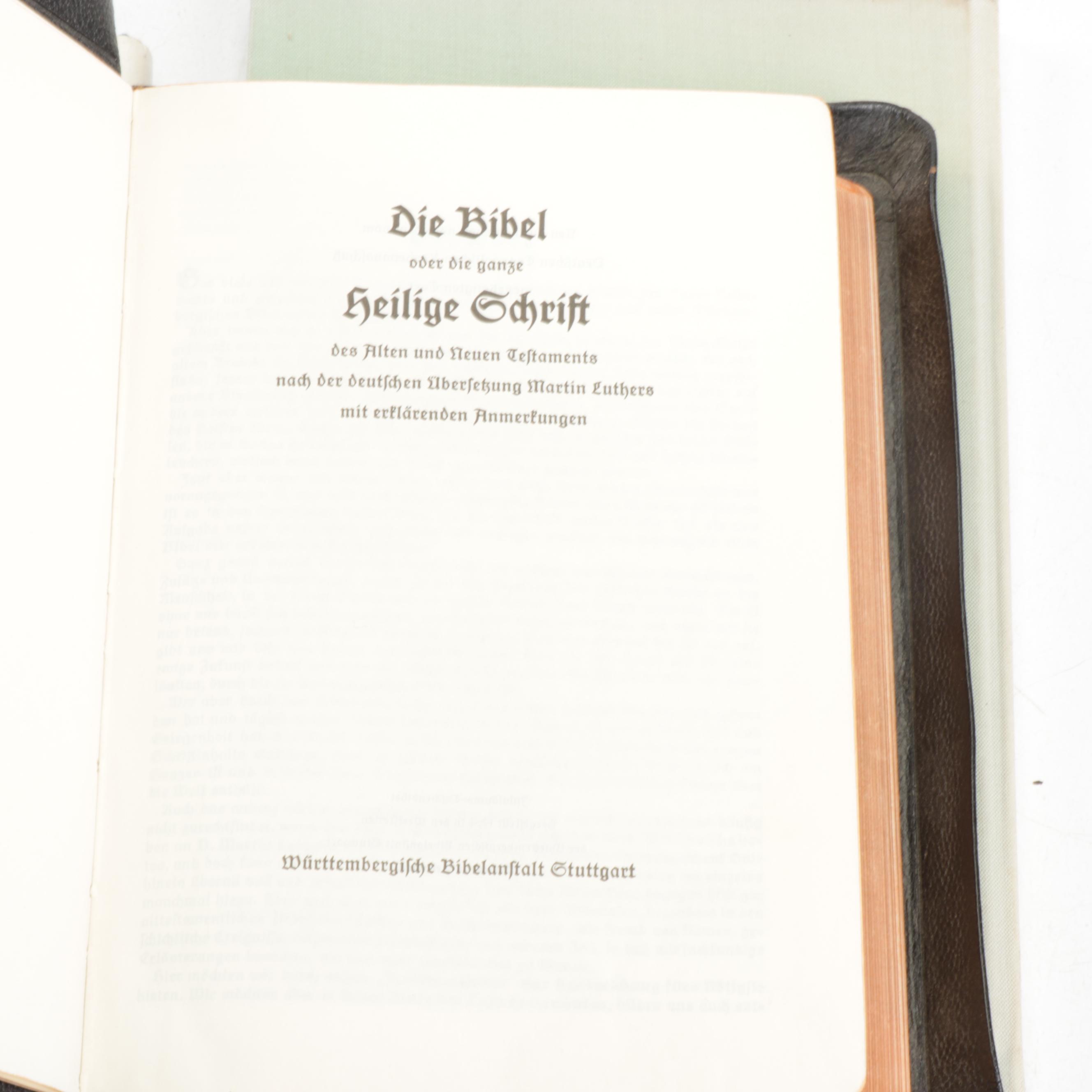 "Luthers Werke" Eight Volume Set and Other Vintage German Religious Books