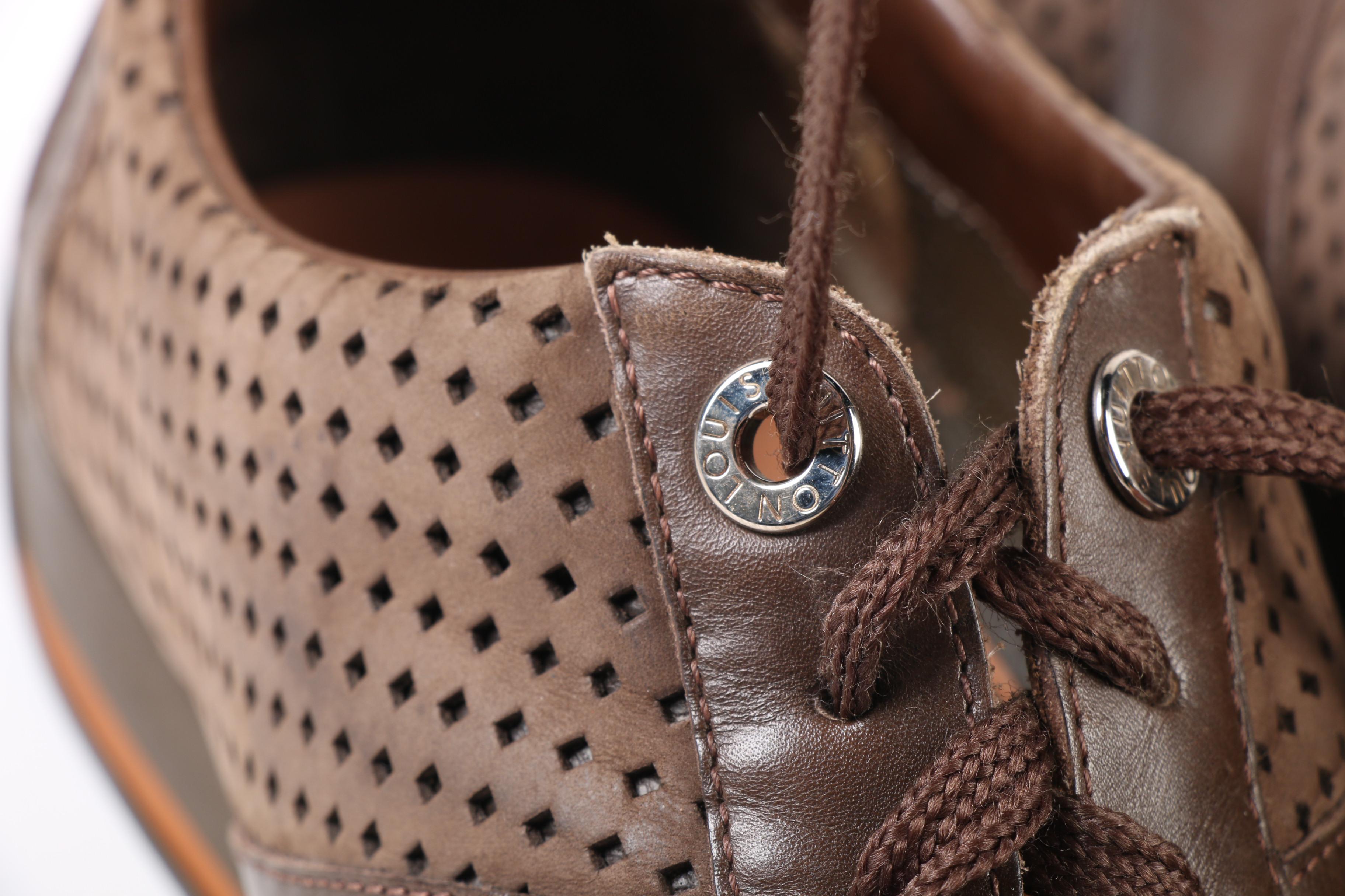 Men's Louis Vuitton Paris and Prada Leather Sneakers