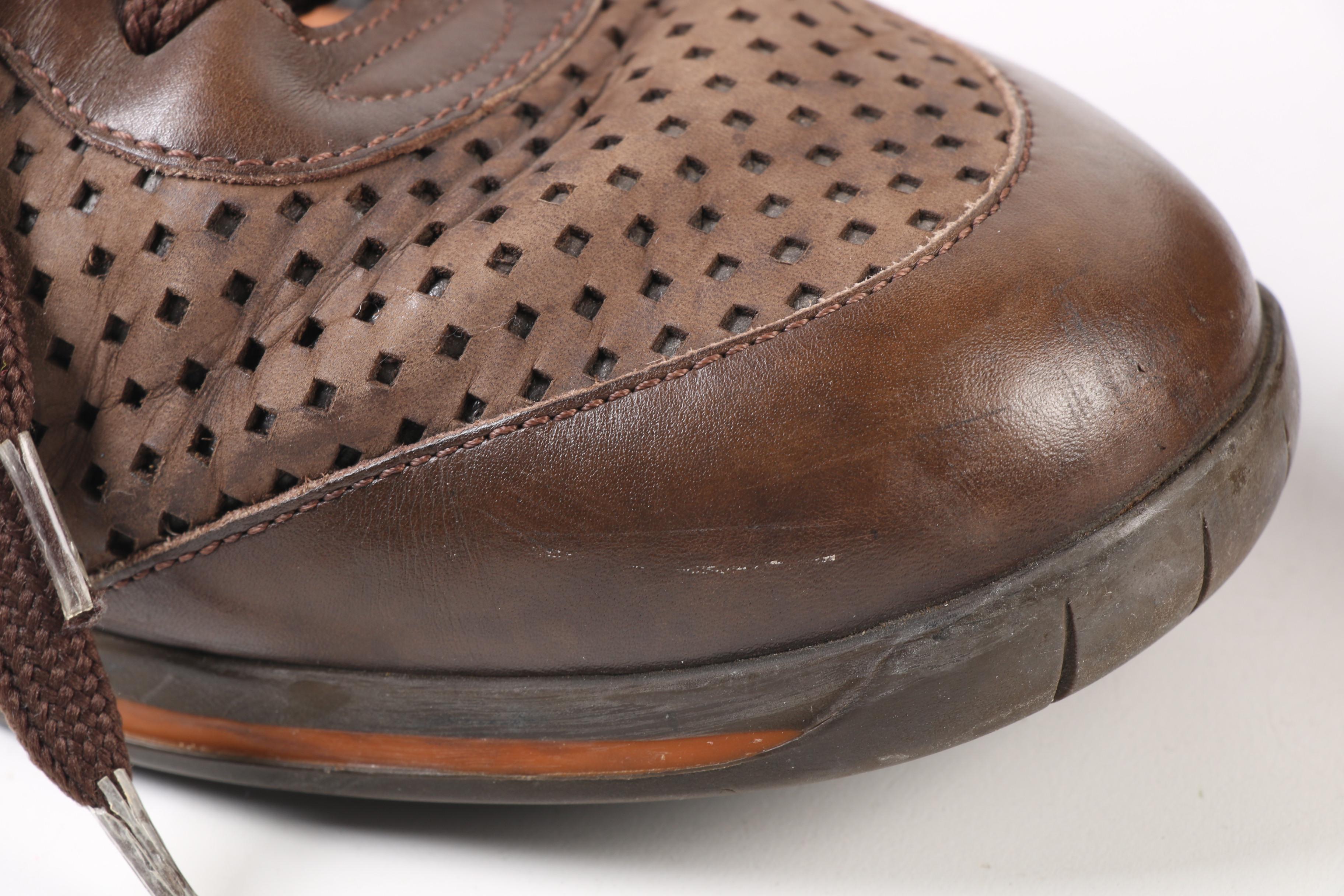 Men's Louis Vuitton Paris and Prada Leather Sneakers