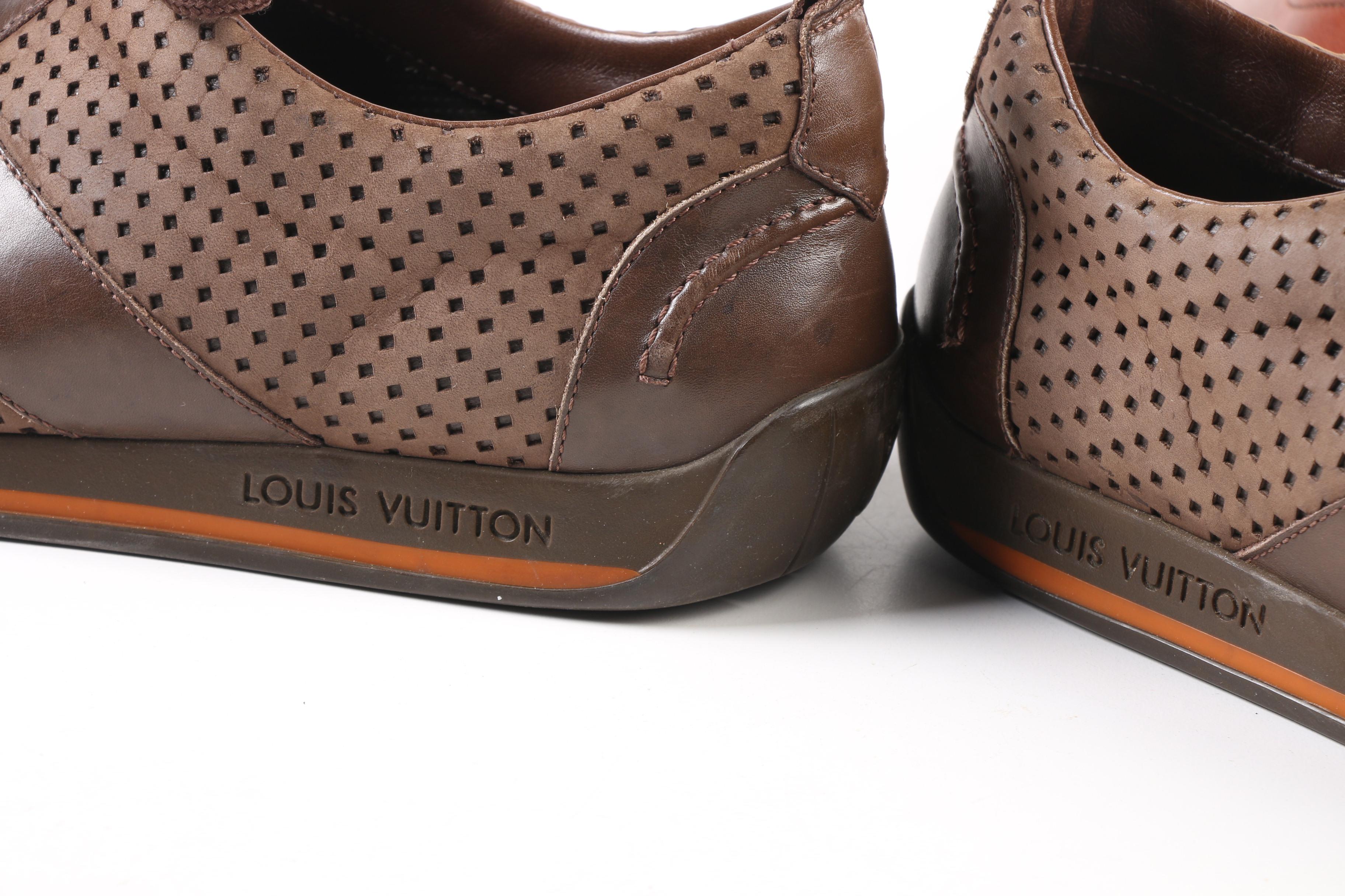 Men's Louis Vuitton Paris and Prada Leather Sneakers