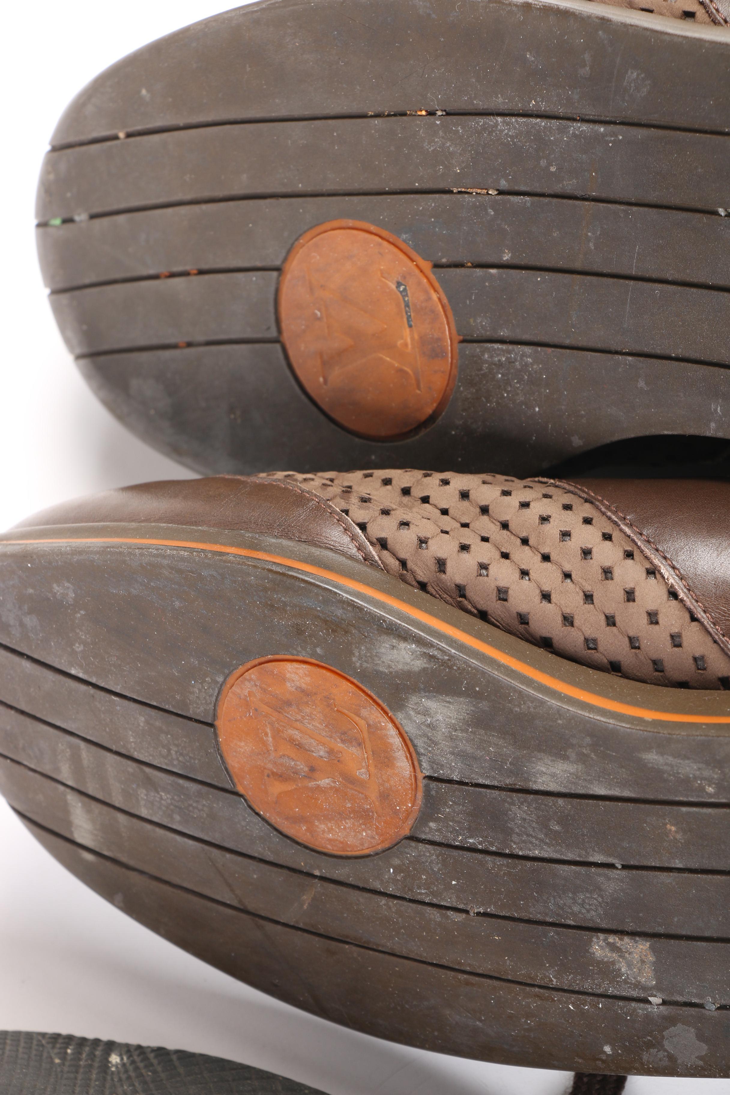 Men's Louis Vuitton Paris and Prada Leather Sneakers