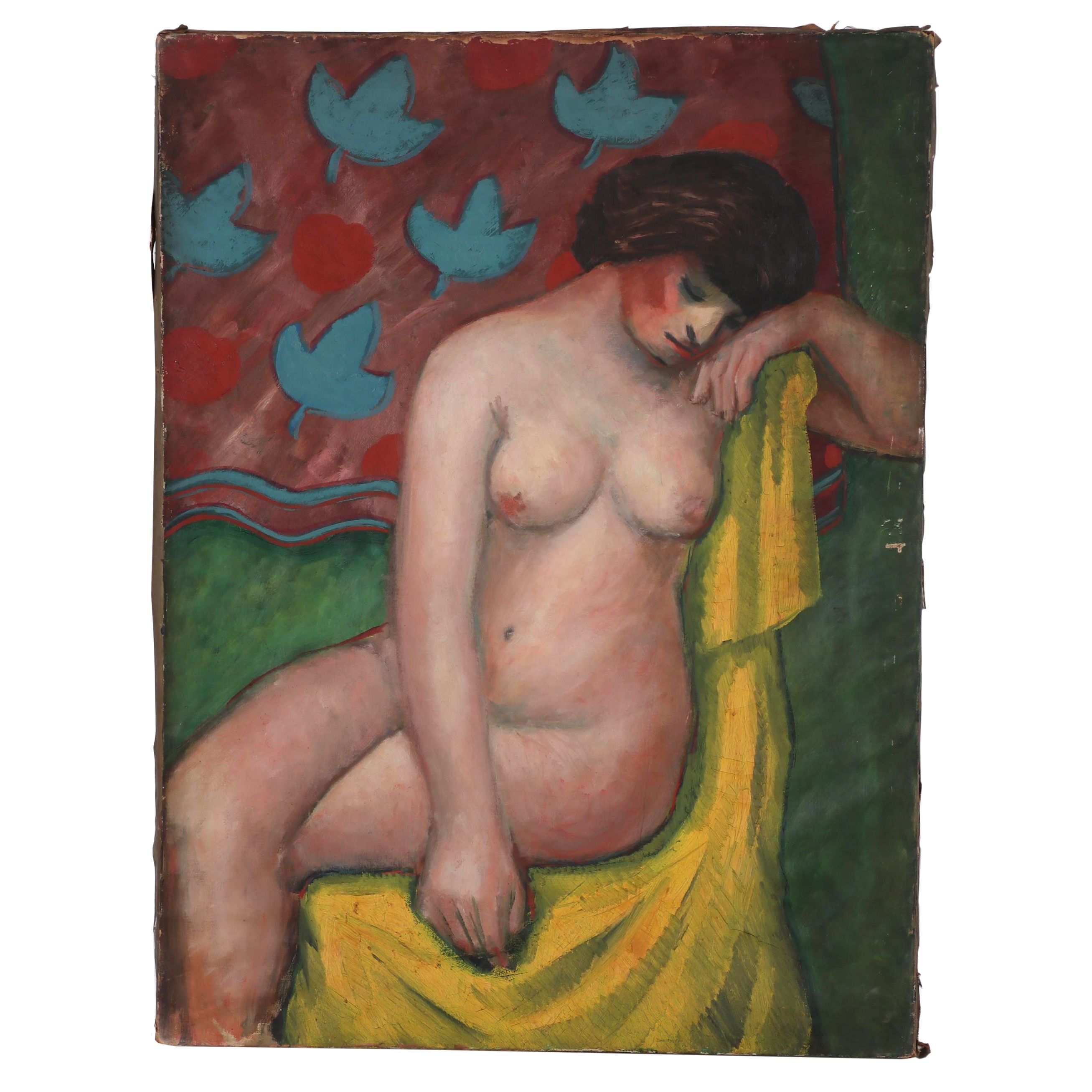 Thomas Brownell Eldred Oil Painting of Female Nude