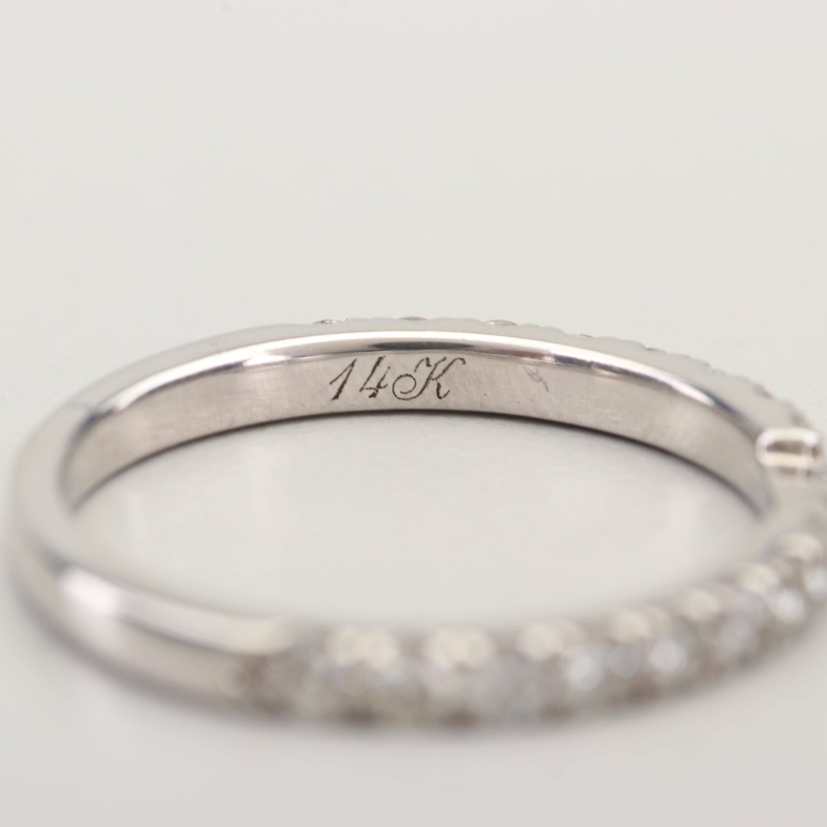 Neil Lane 14K White Gold Diamond Engagement Ring and Band