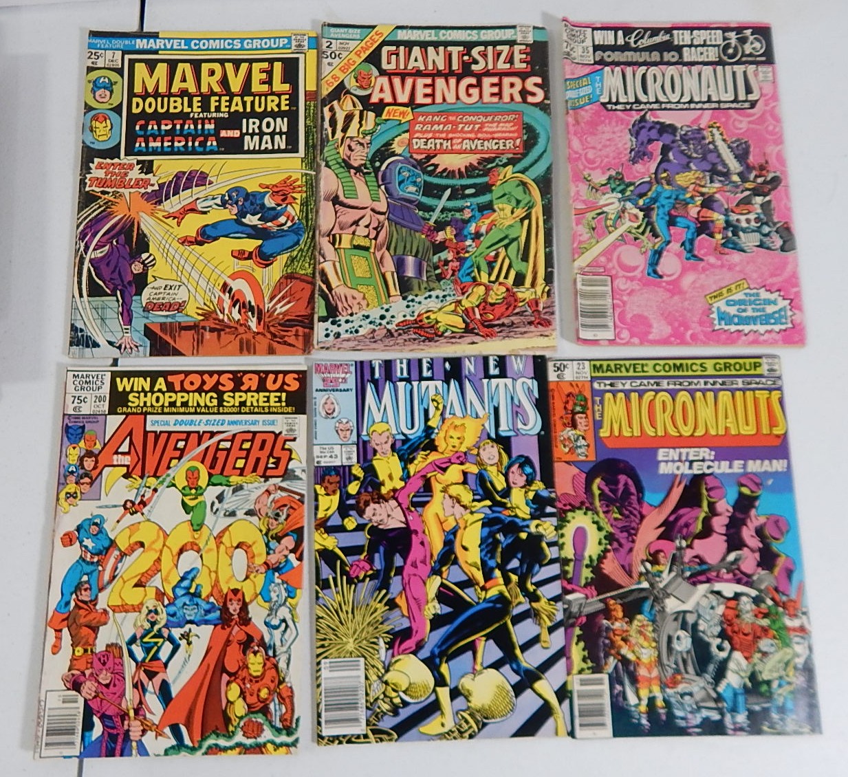 1970s/1980s Marvel Comics with "Avengers", "Micronauts", "The New Mutants", More