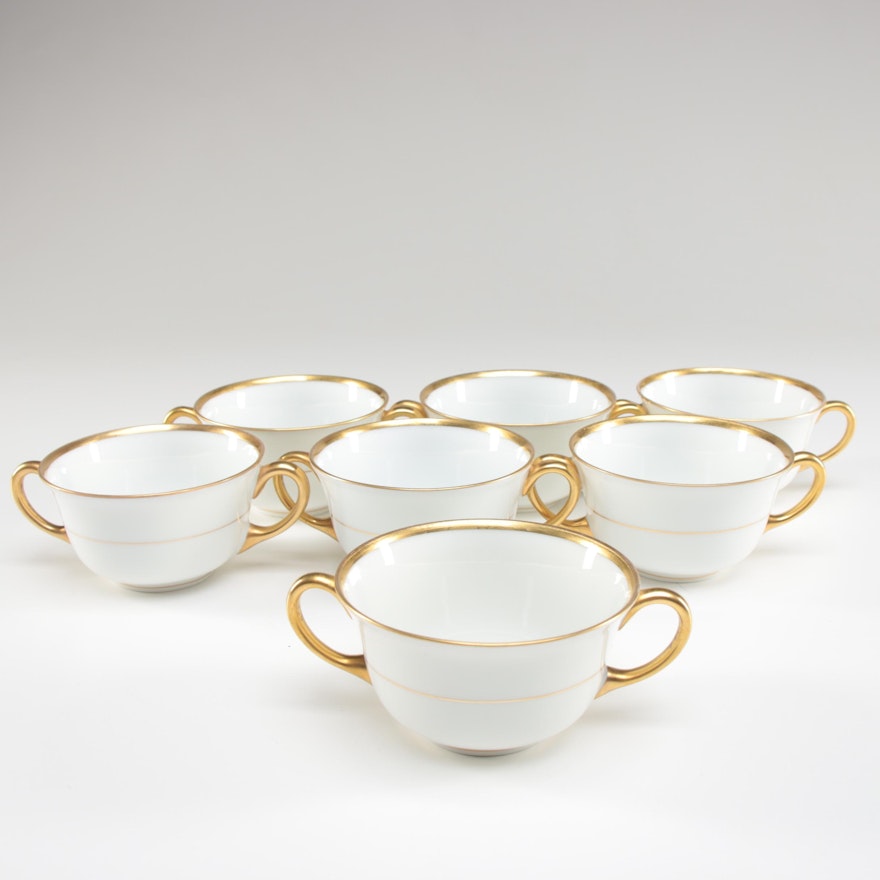 Czechoslovakian Porcelain Bouillon Cups, 1918–1993