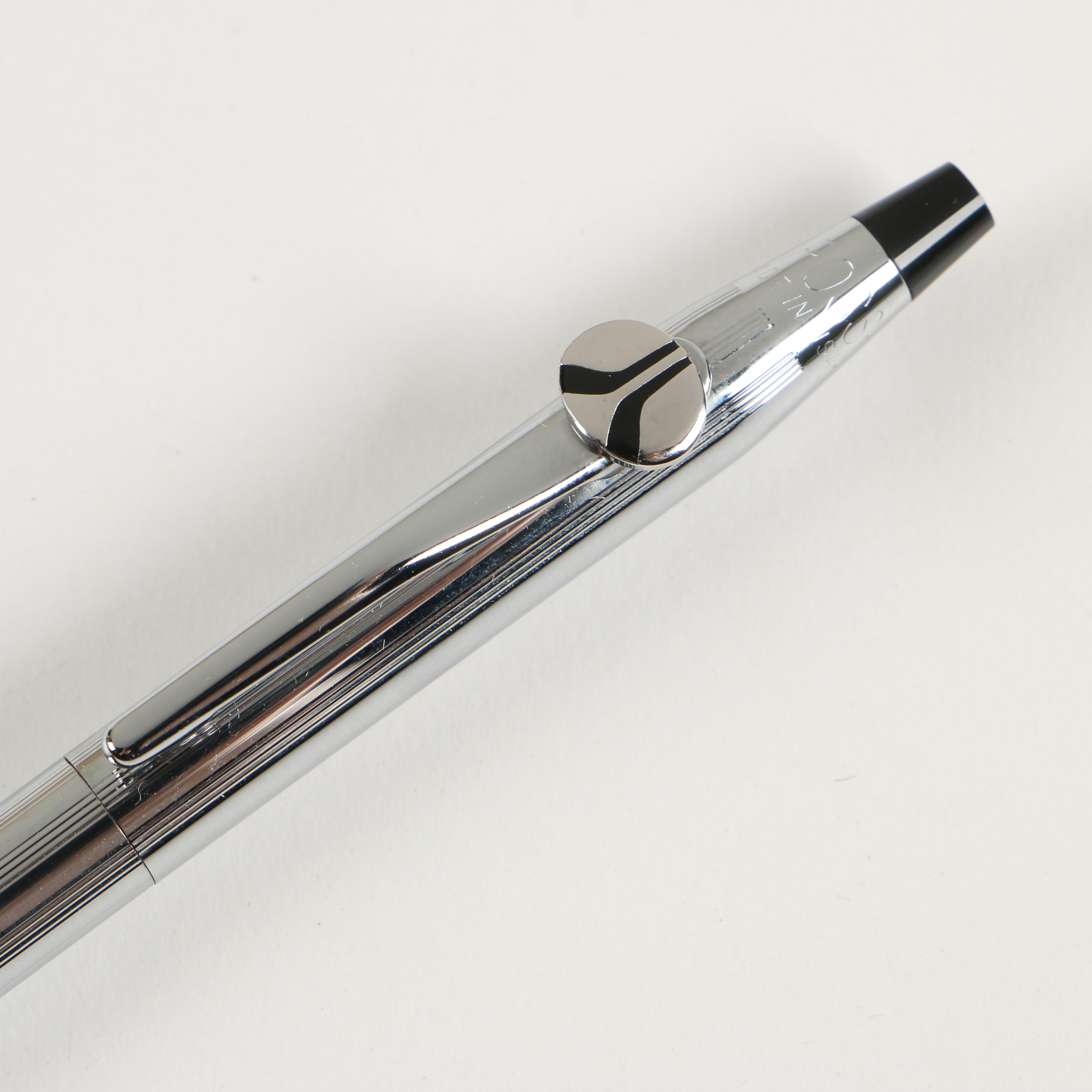 Cross Pen and Pencil Set with Leather Desk Accessories