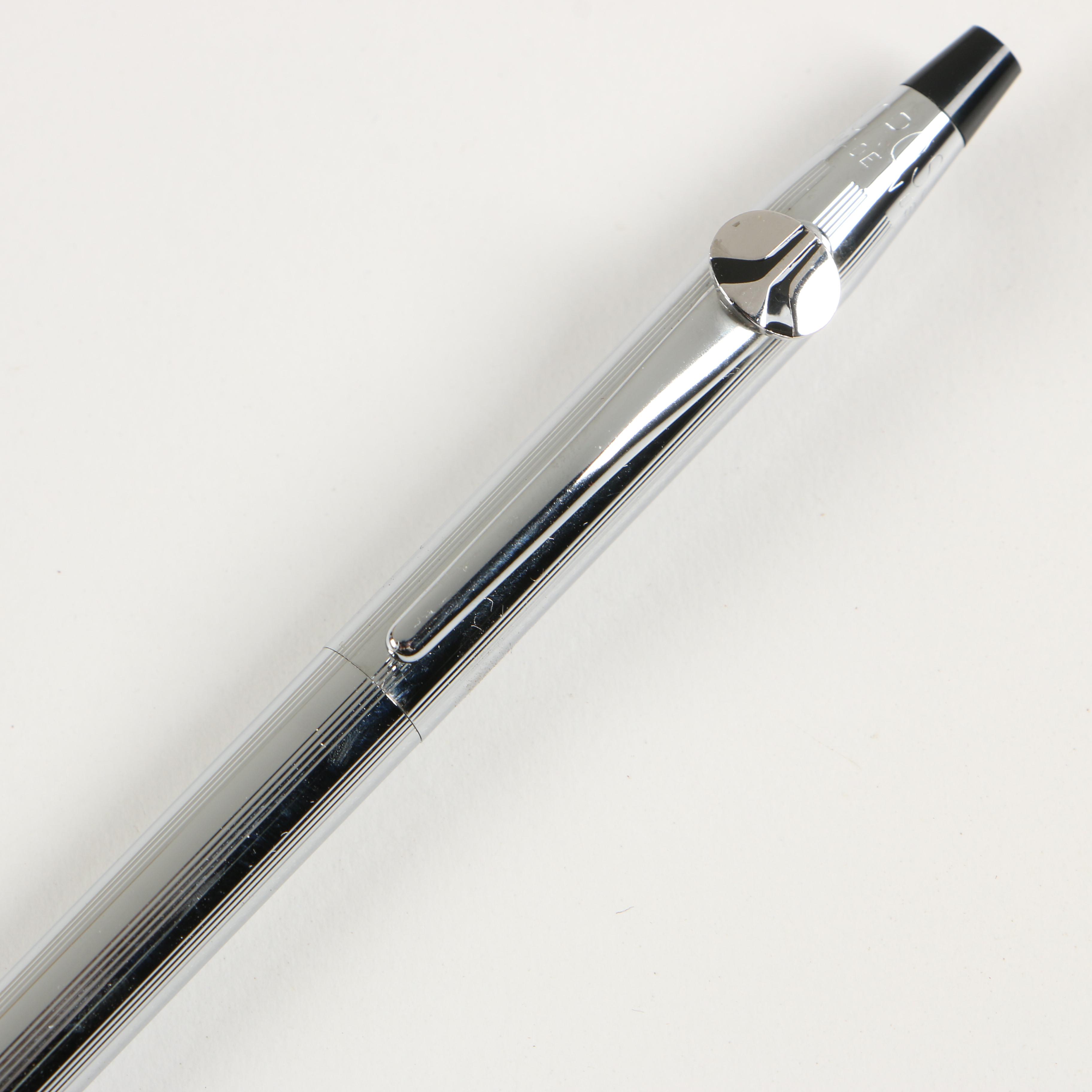 Cross Pen and Pencil Set with Leather Desk Accessories