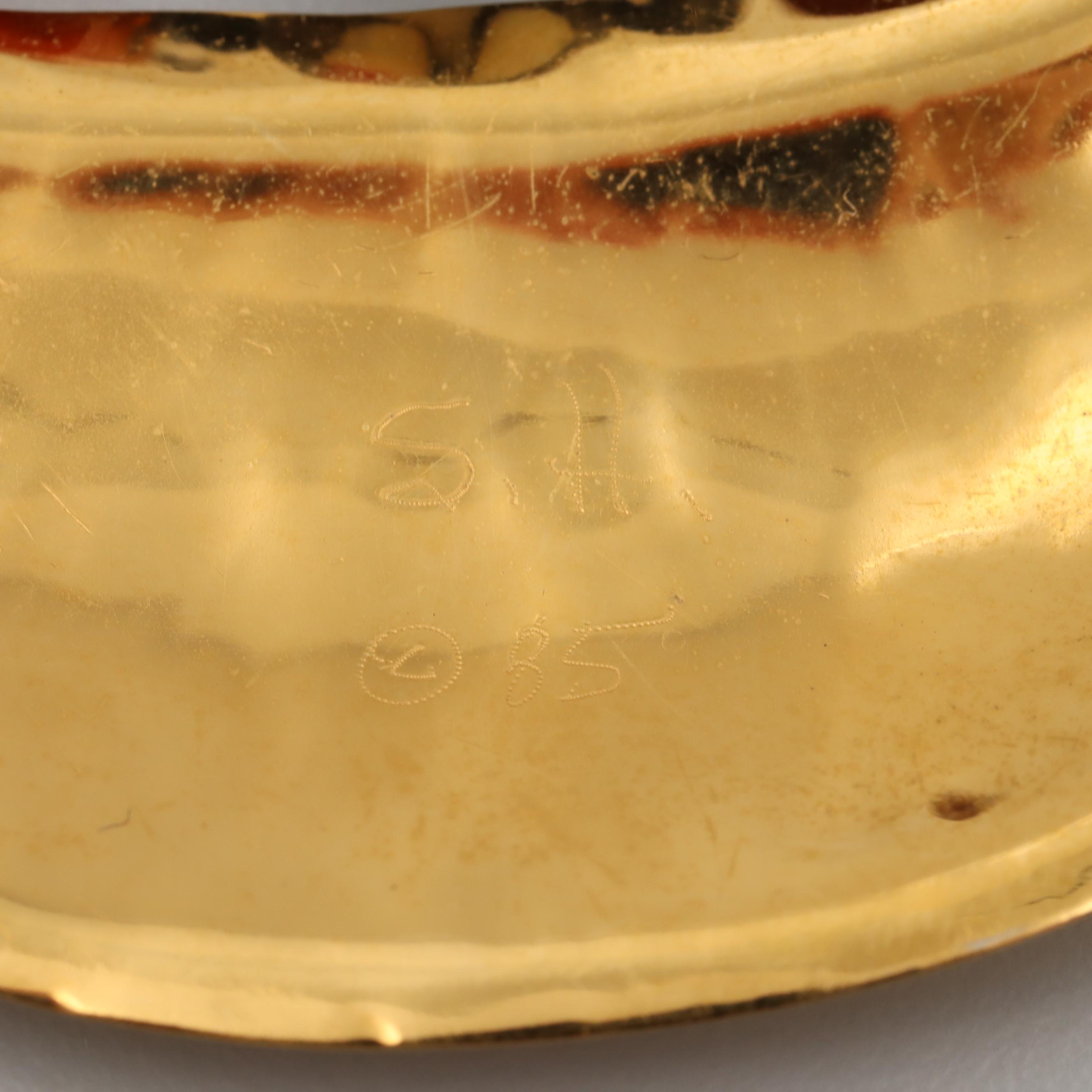 Sutton Hoo Gold Tone Jasper, Agate and Quartz Necklaces and Cuff Bracelet