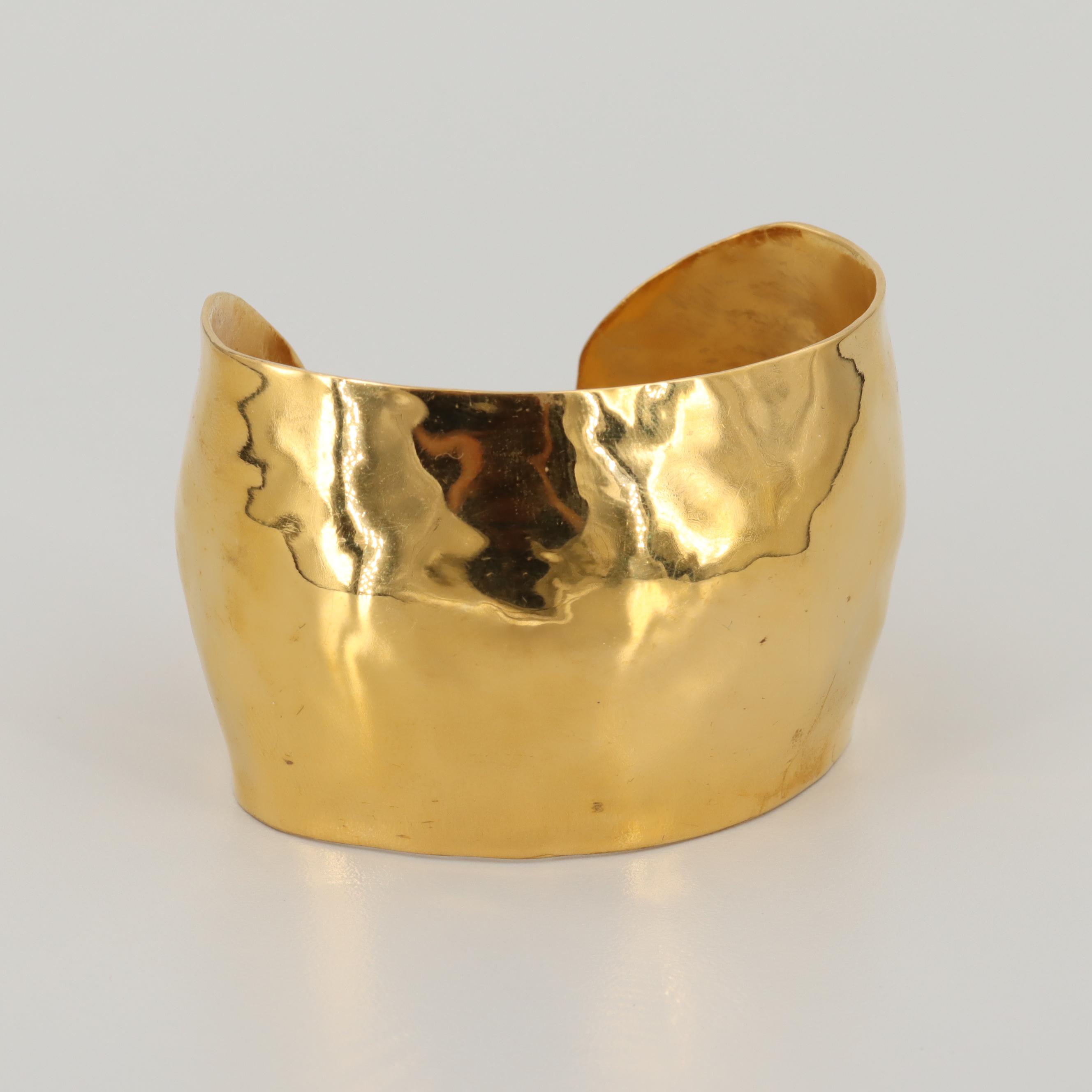 Sutton Hoo Gold Tone Jasper, Agate and Quartz Necklaces and Cuff Bracelet