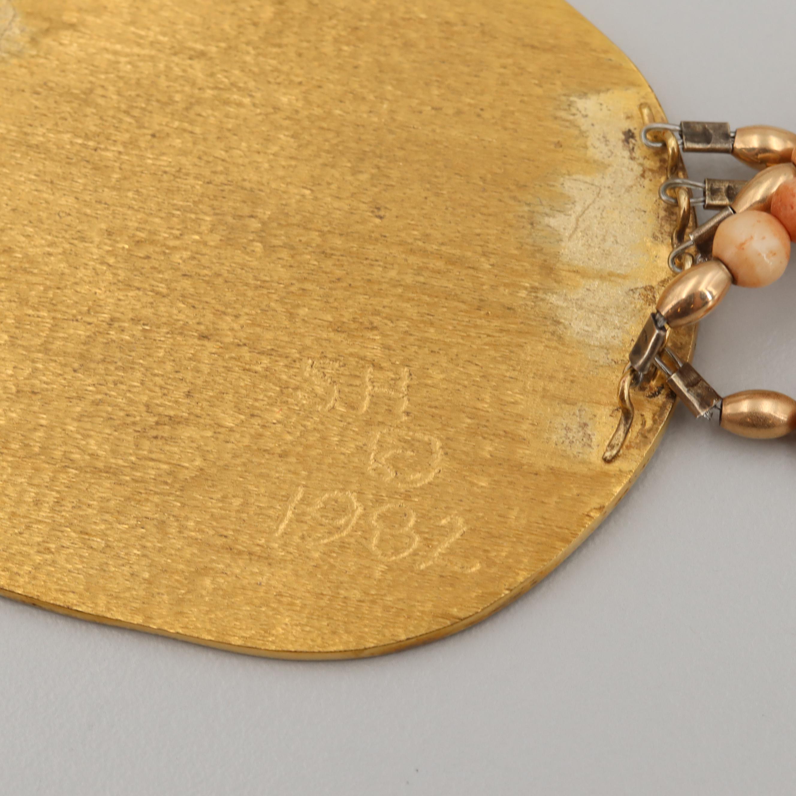 Sutton Hoo Gold Tone Jasper, Bone and More Necklaces