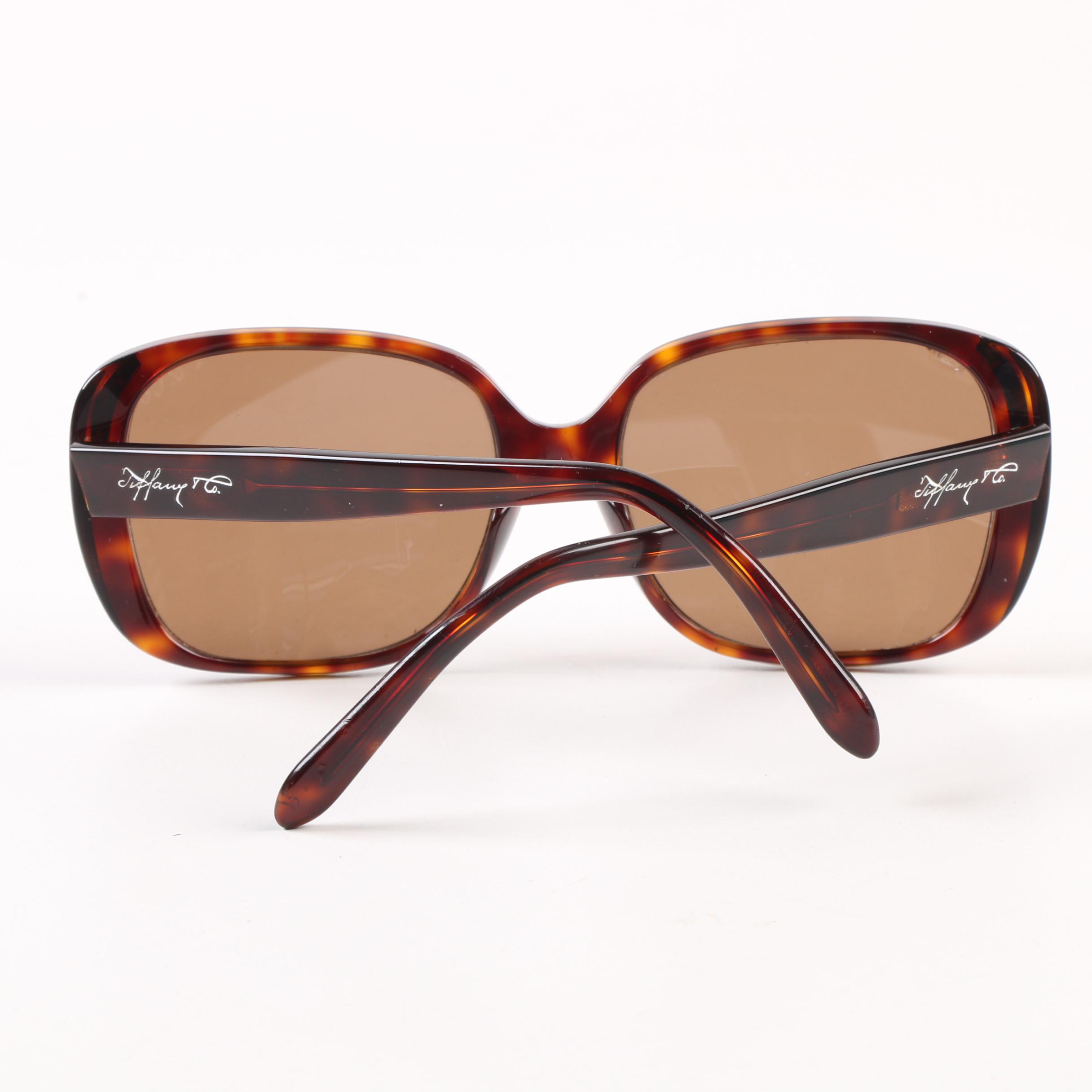 Tiffany & Co. 4084-G Havana Sunglasses with Sterling Silver Accents