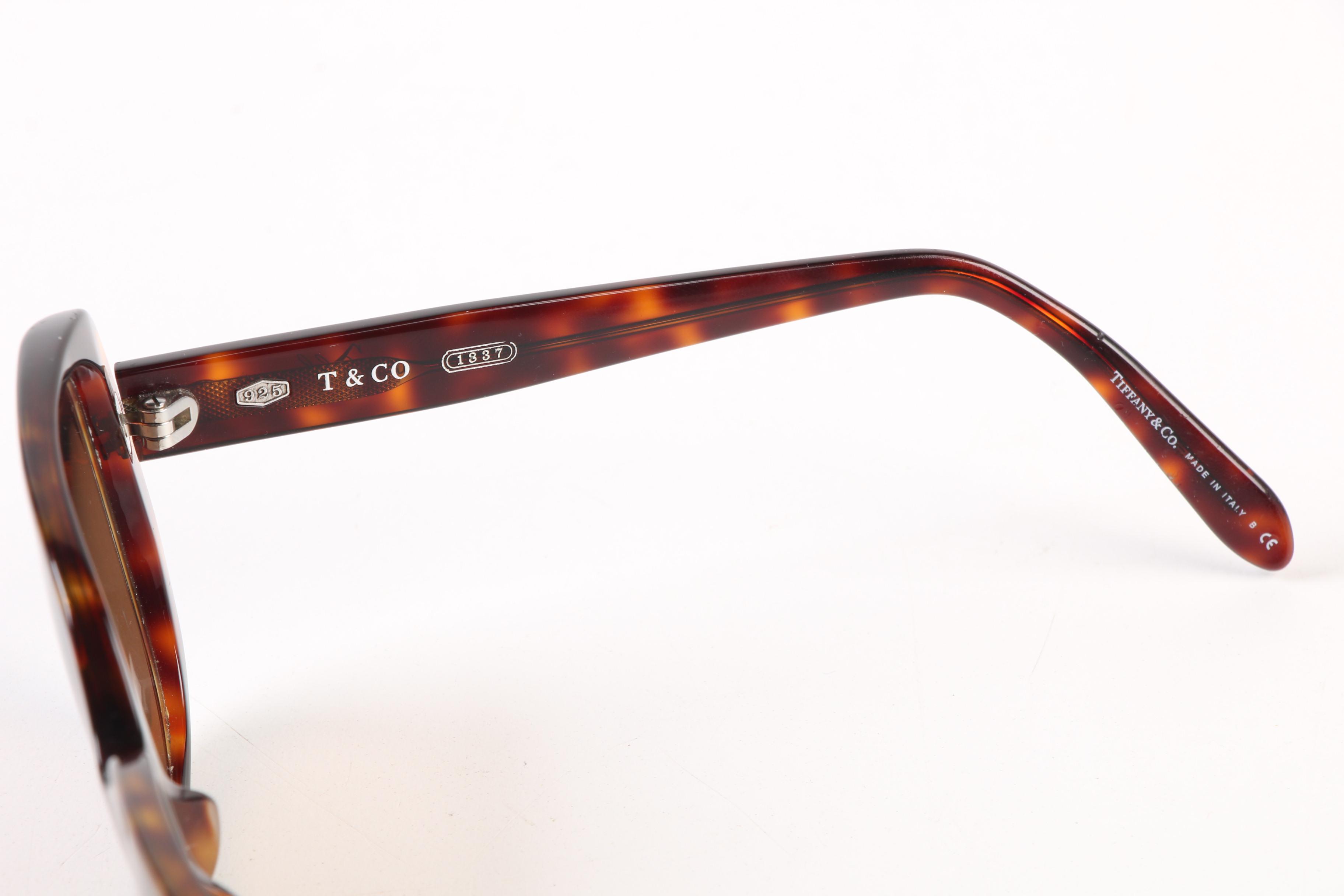 Tiffany & Co. 4084-G Havana Sunglasses with Sterling Silver Accents