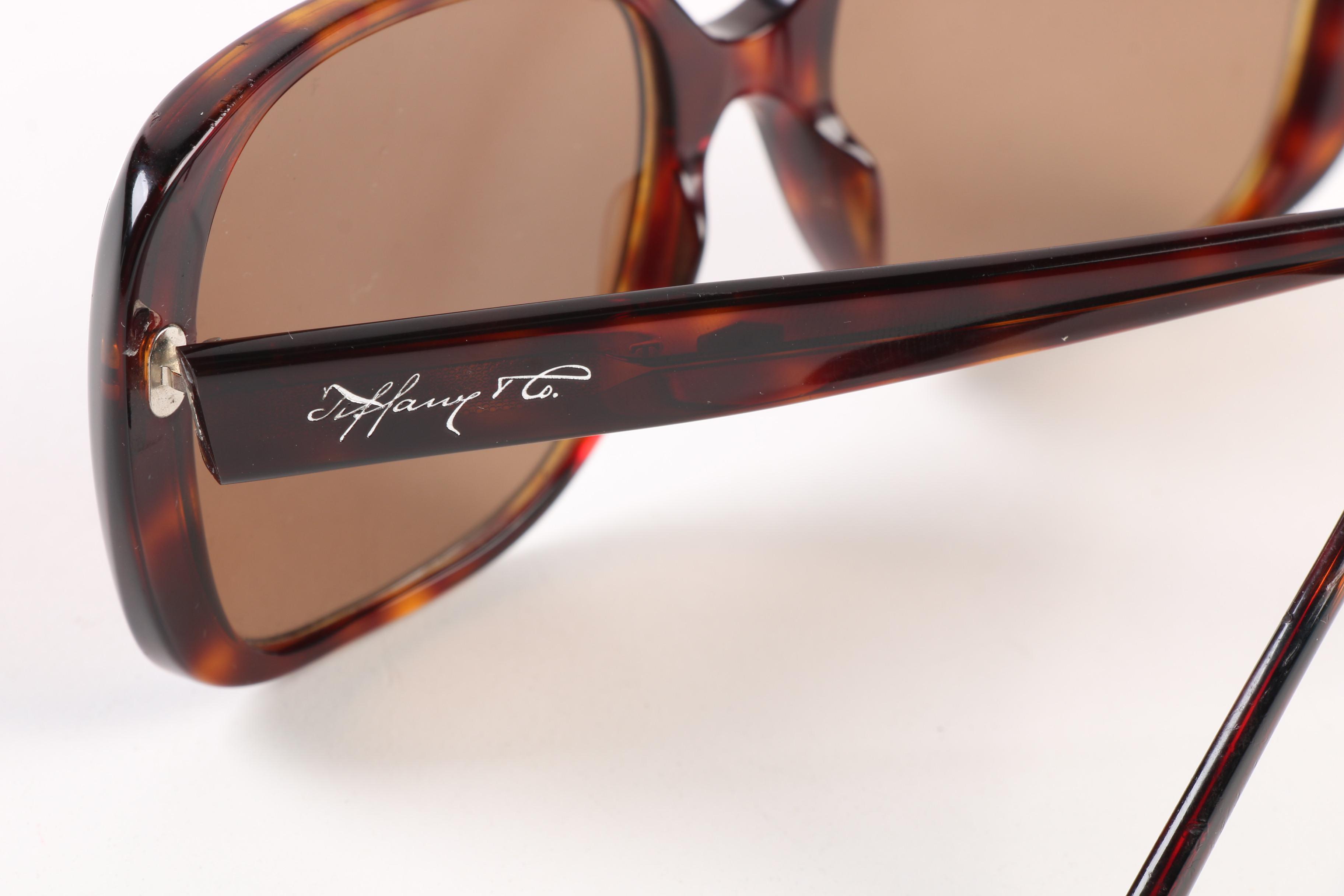 Tiffany & Co. 4084-G Havana Sunglasses with Sterling Silver Accents