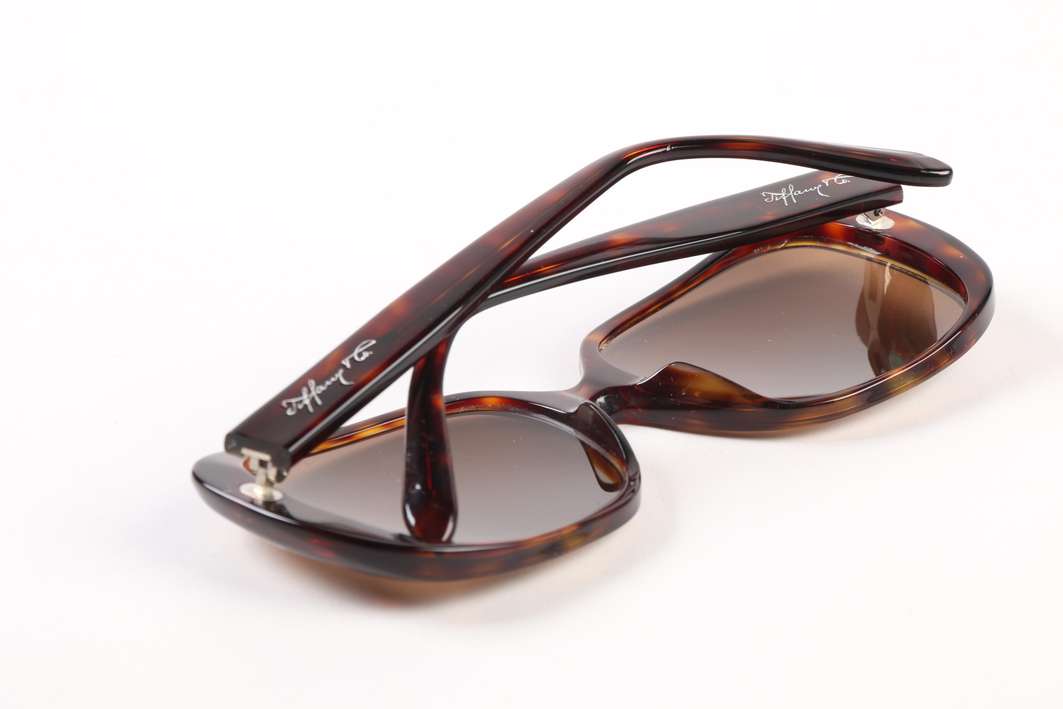 Tiffany & Co. 4084-G Havana Sunglasses with Sterling Silver Accents