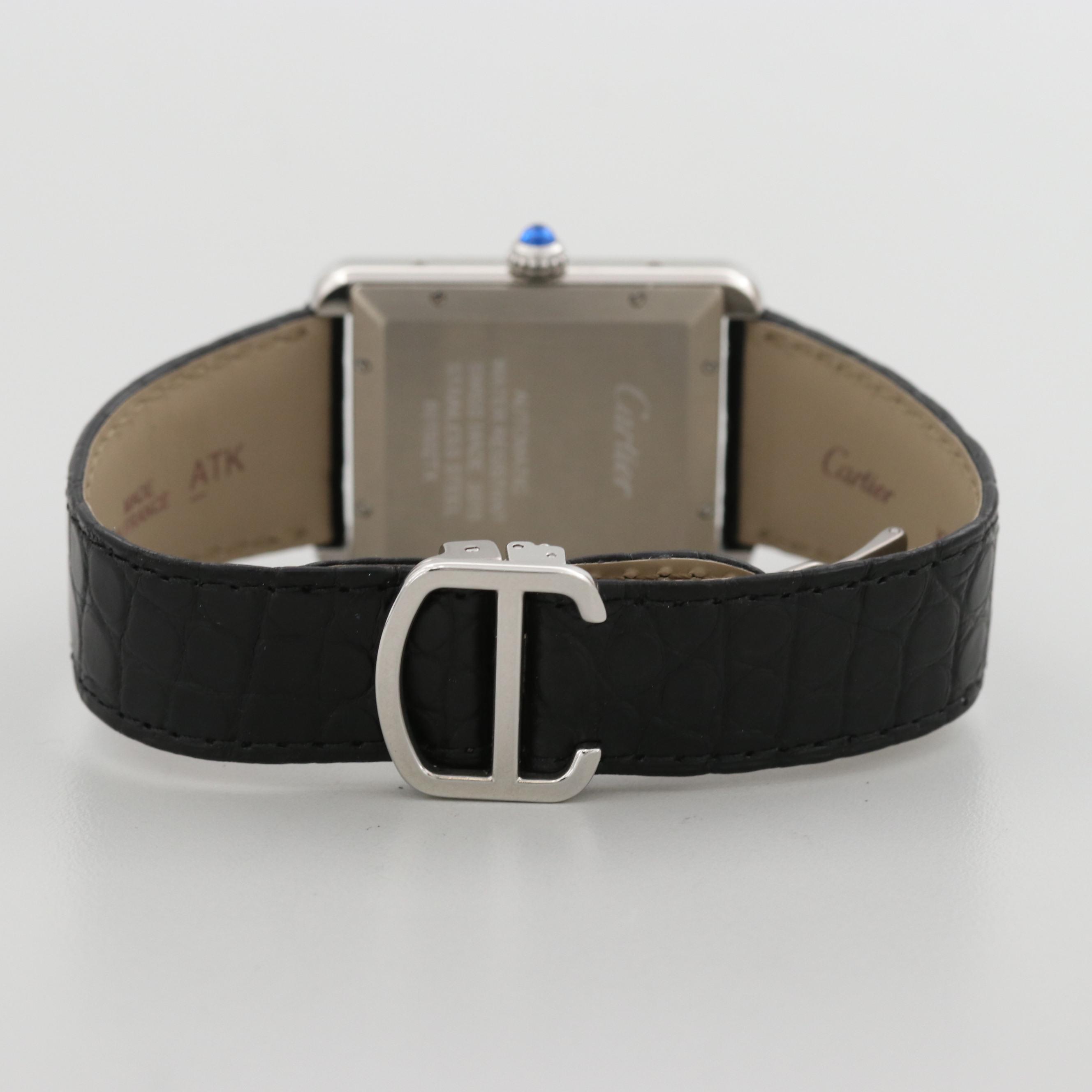 Cartier Tank Solo XL Stainless Steel Automatic Watch, Circa 2014