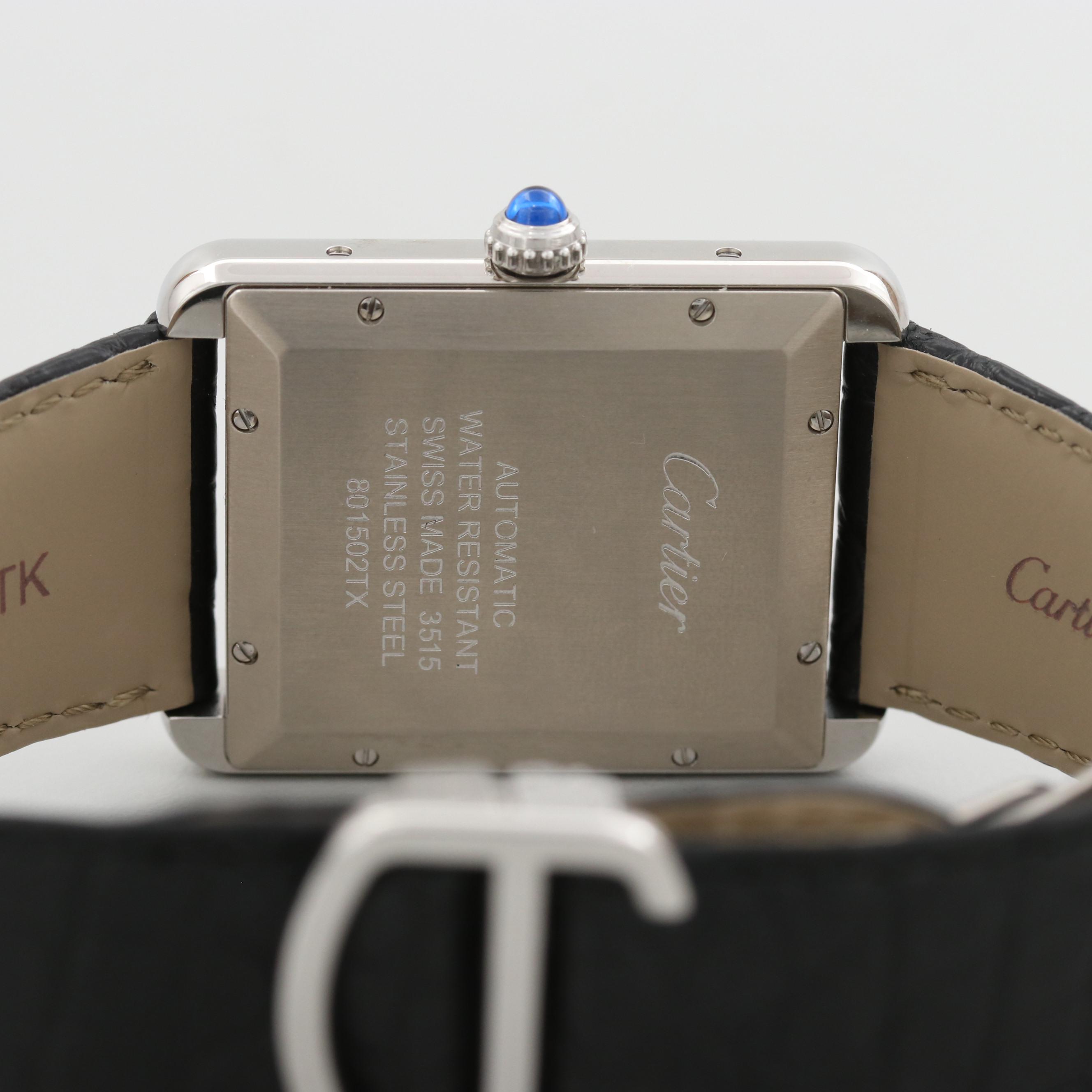 Cartier Tank Solo XL Stainless Steel Automatic Watch, Circa 2014