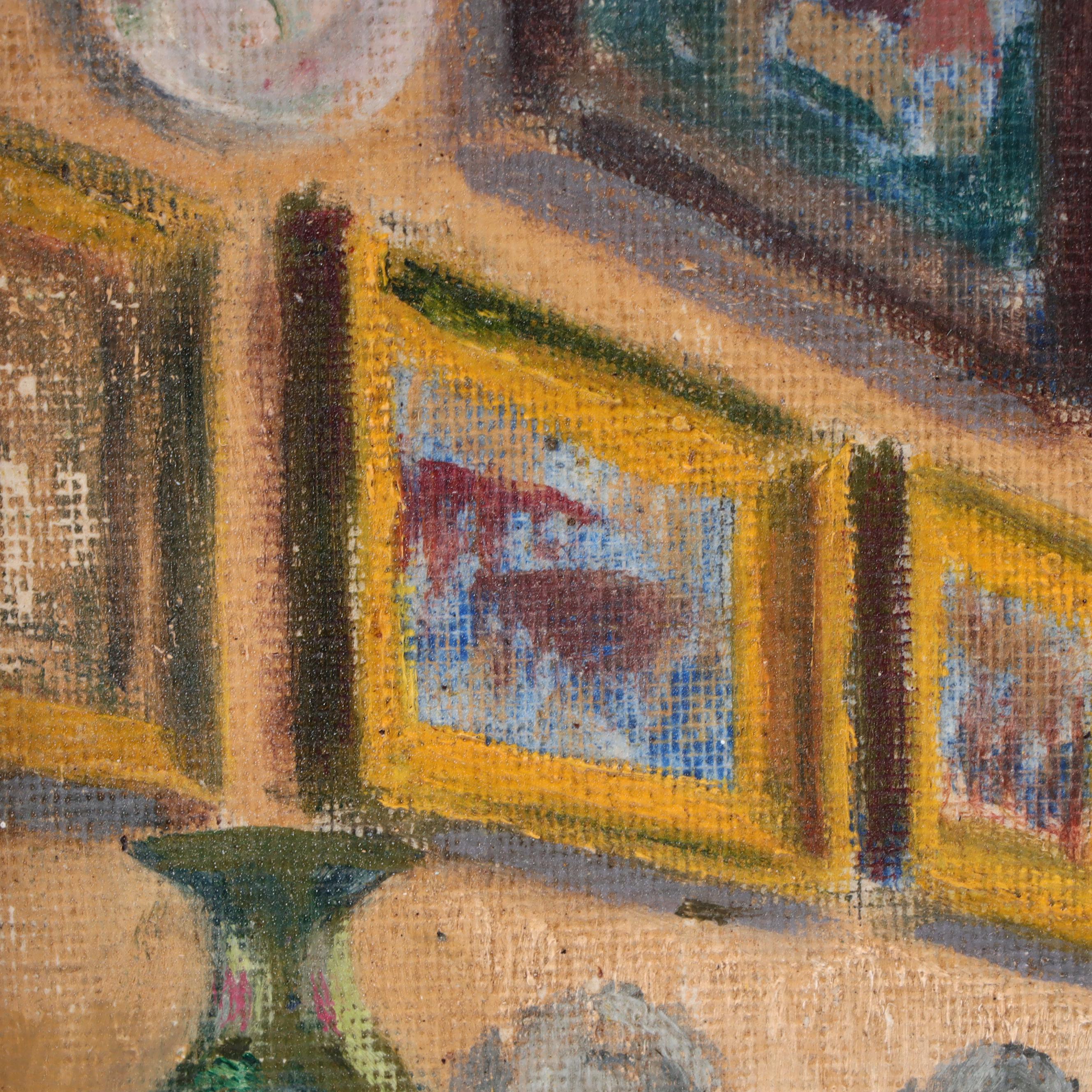 Colin Cambpell Cooper Oil Painting of Interior Scene