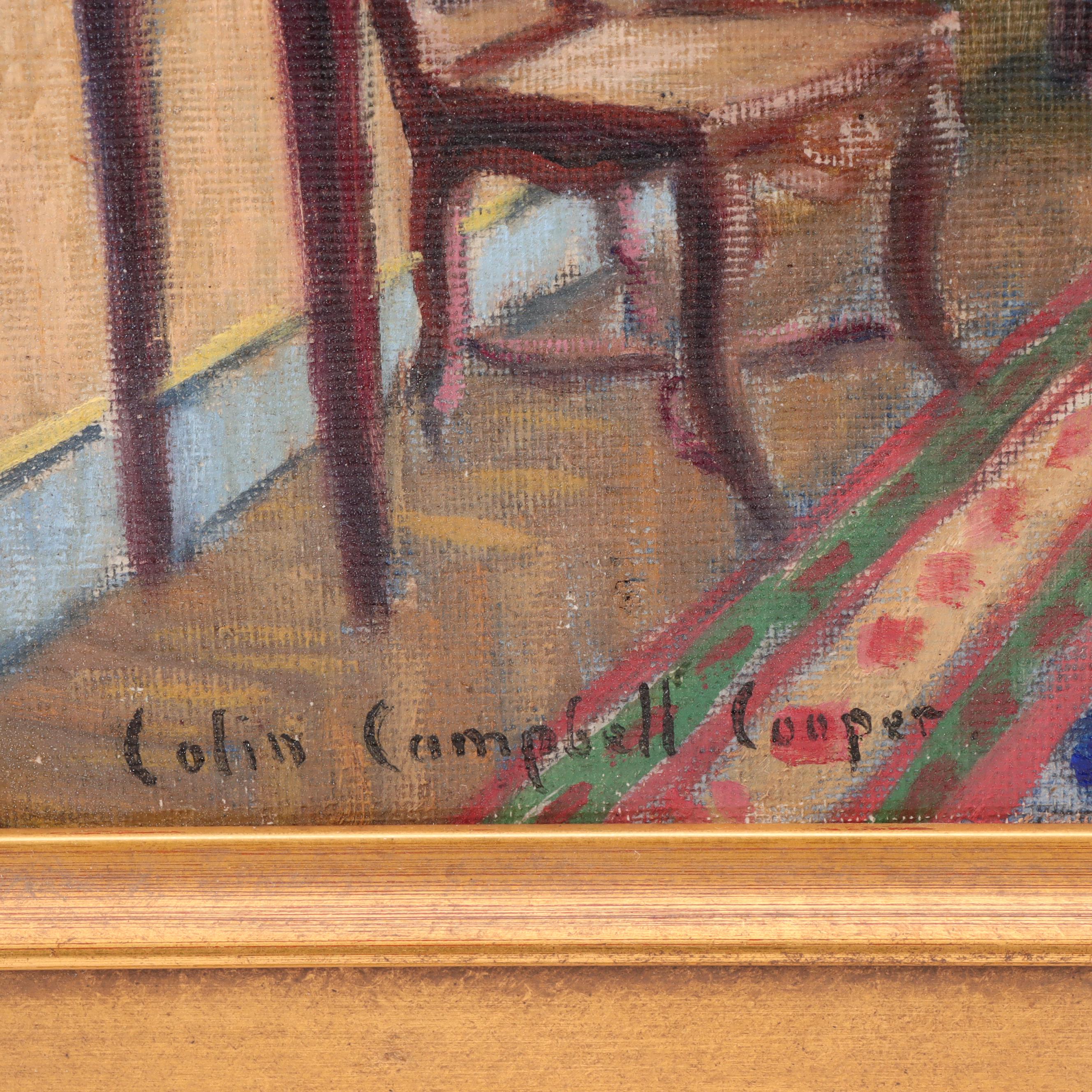 Colin Cambpell Cooper Oil Painting of Interior Scene