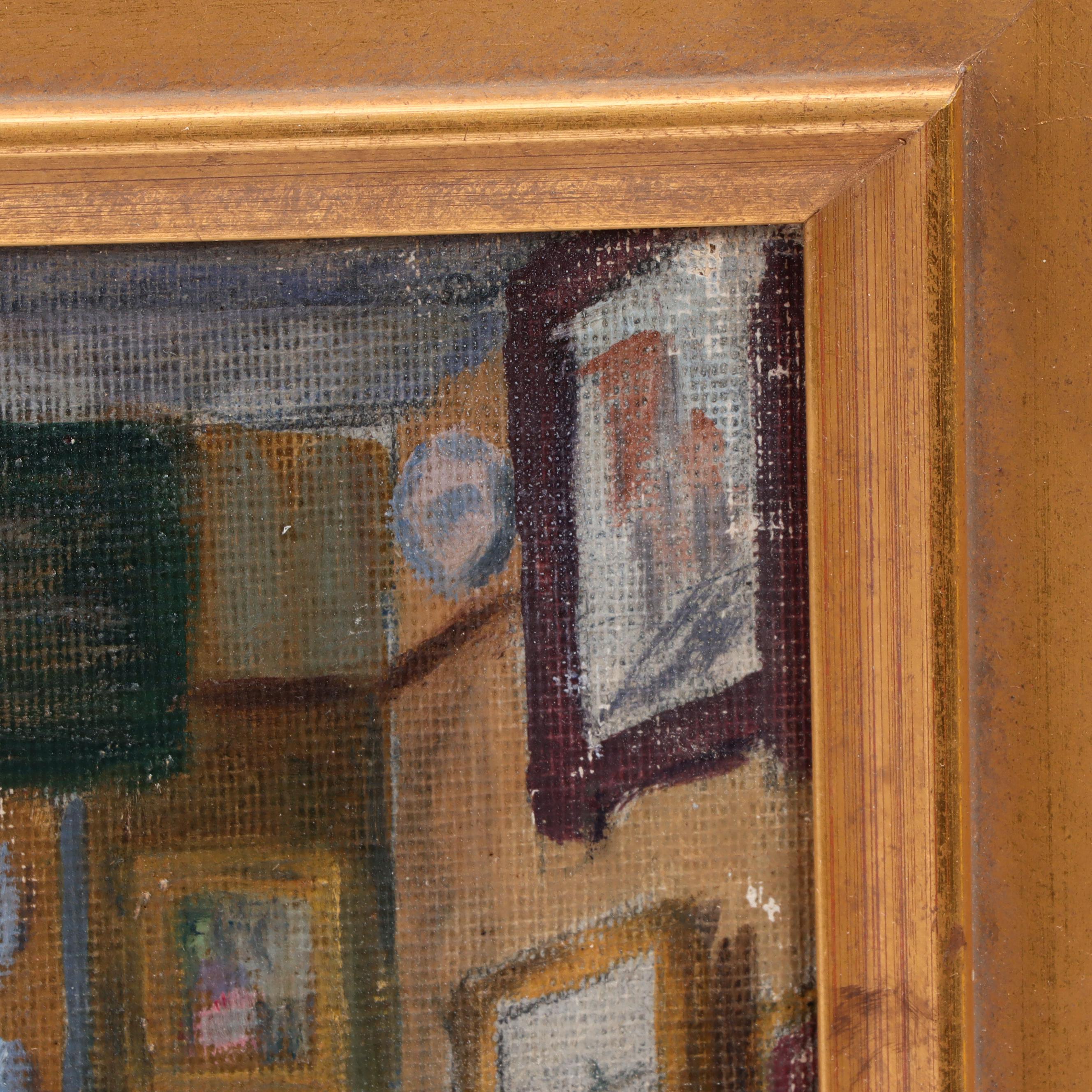 Colin Cambpell Cooper Oil Painting of Interior Scene