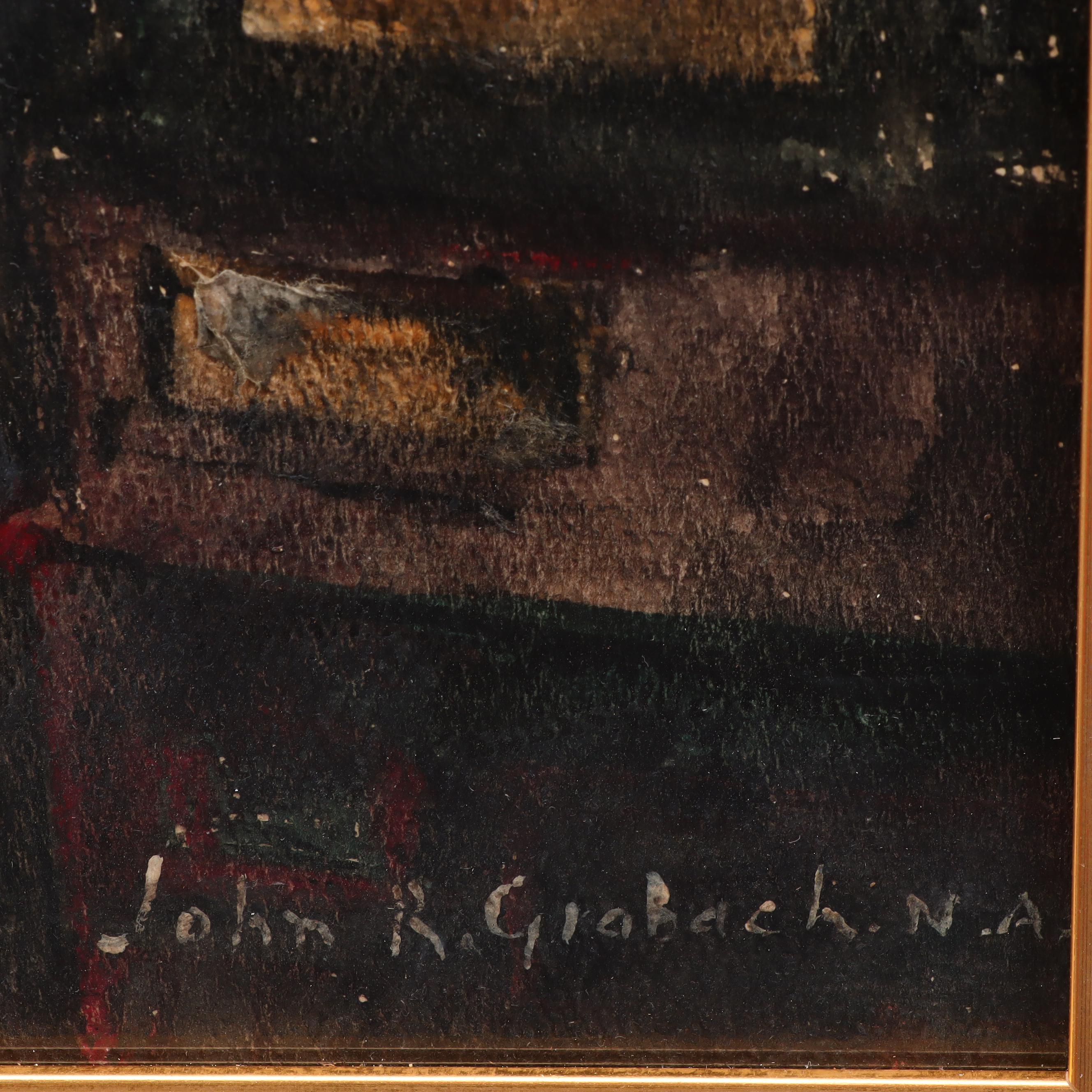 John R. Grabach Mixed Media Painting of New York Cityscape