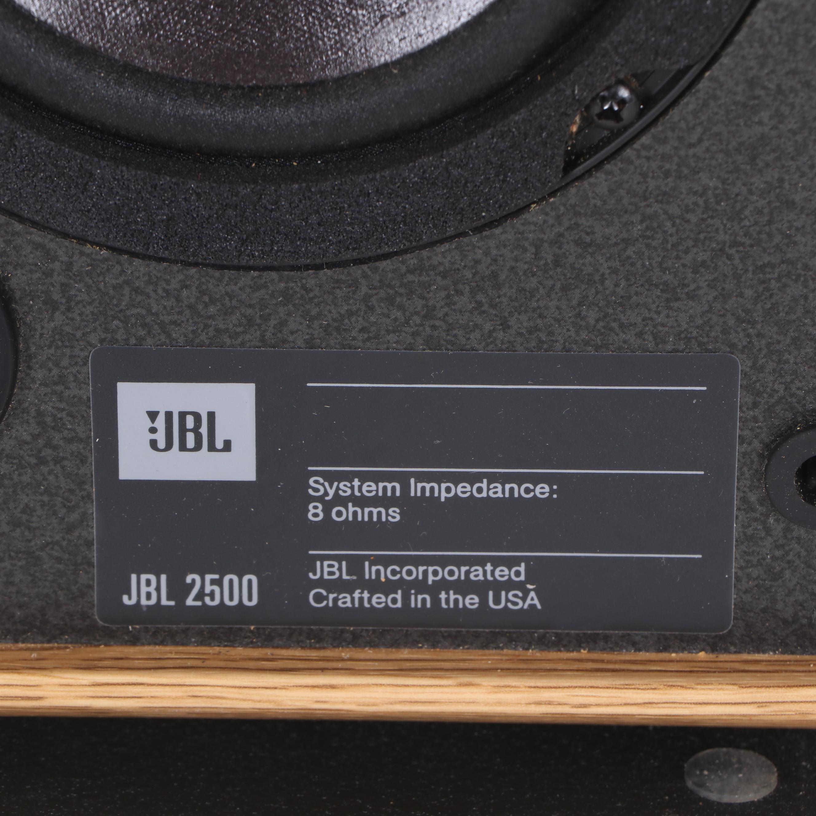 JBL Oak Loudspeakers Model 2500 on Stands, A Pair