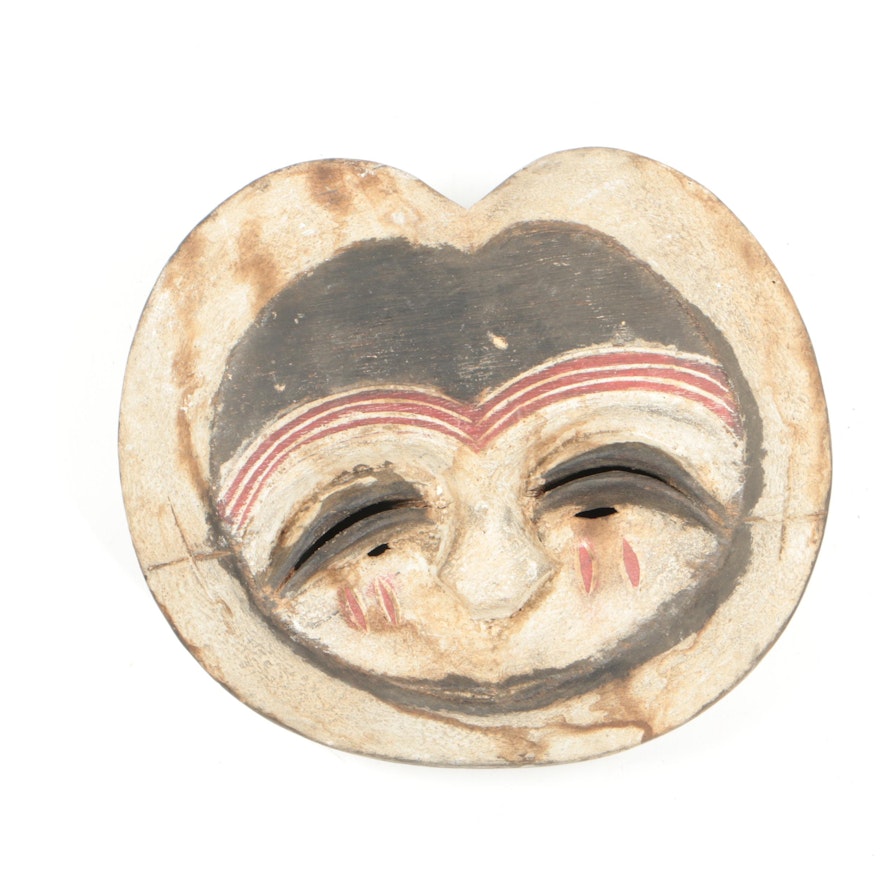 Polychrome Wooden Kwele Mask