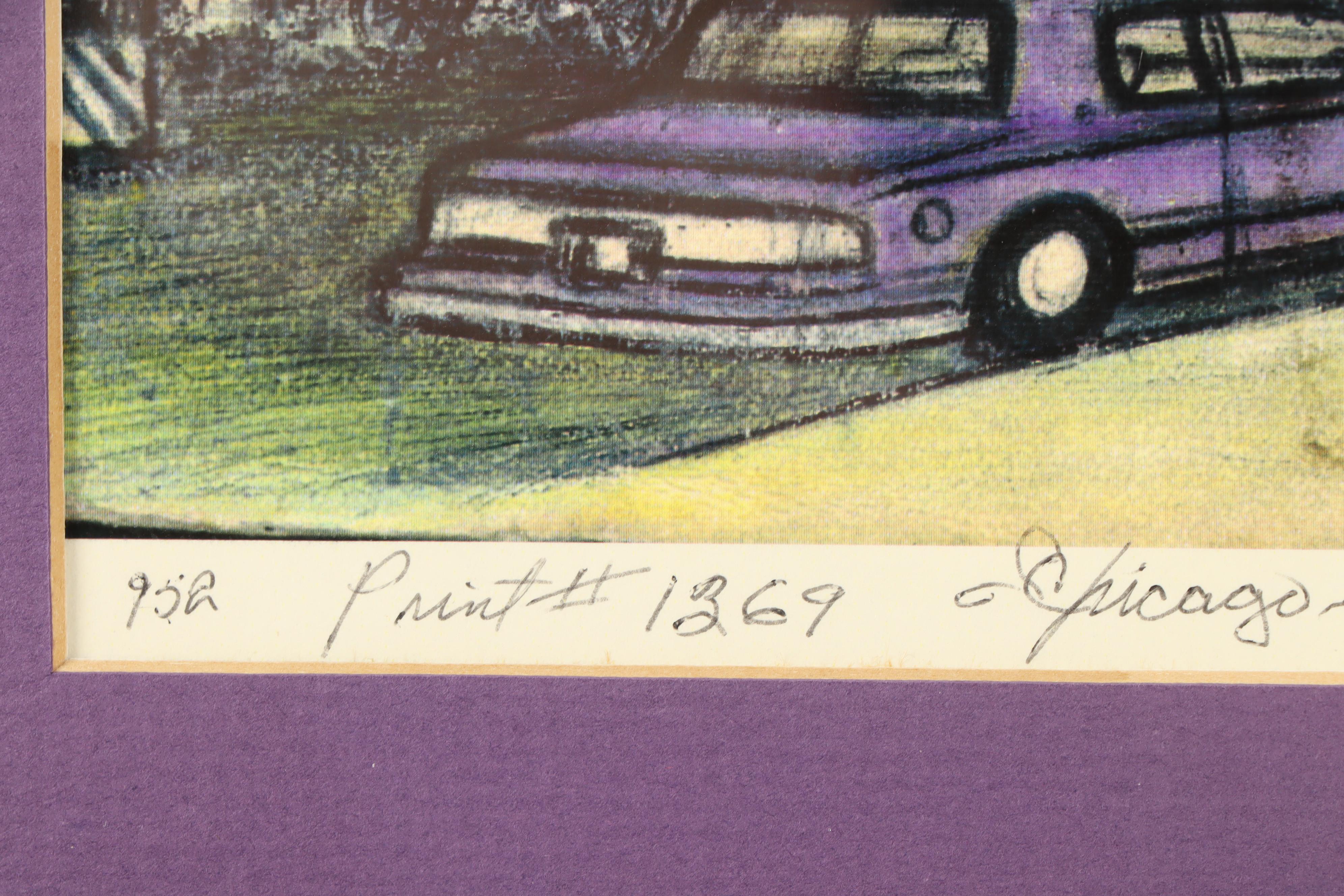 Ken Moriarty Photomechanical Print "Chicago and Michigan Ave View"