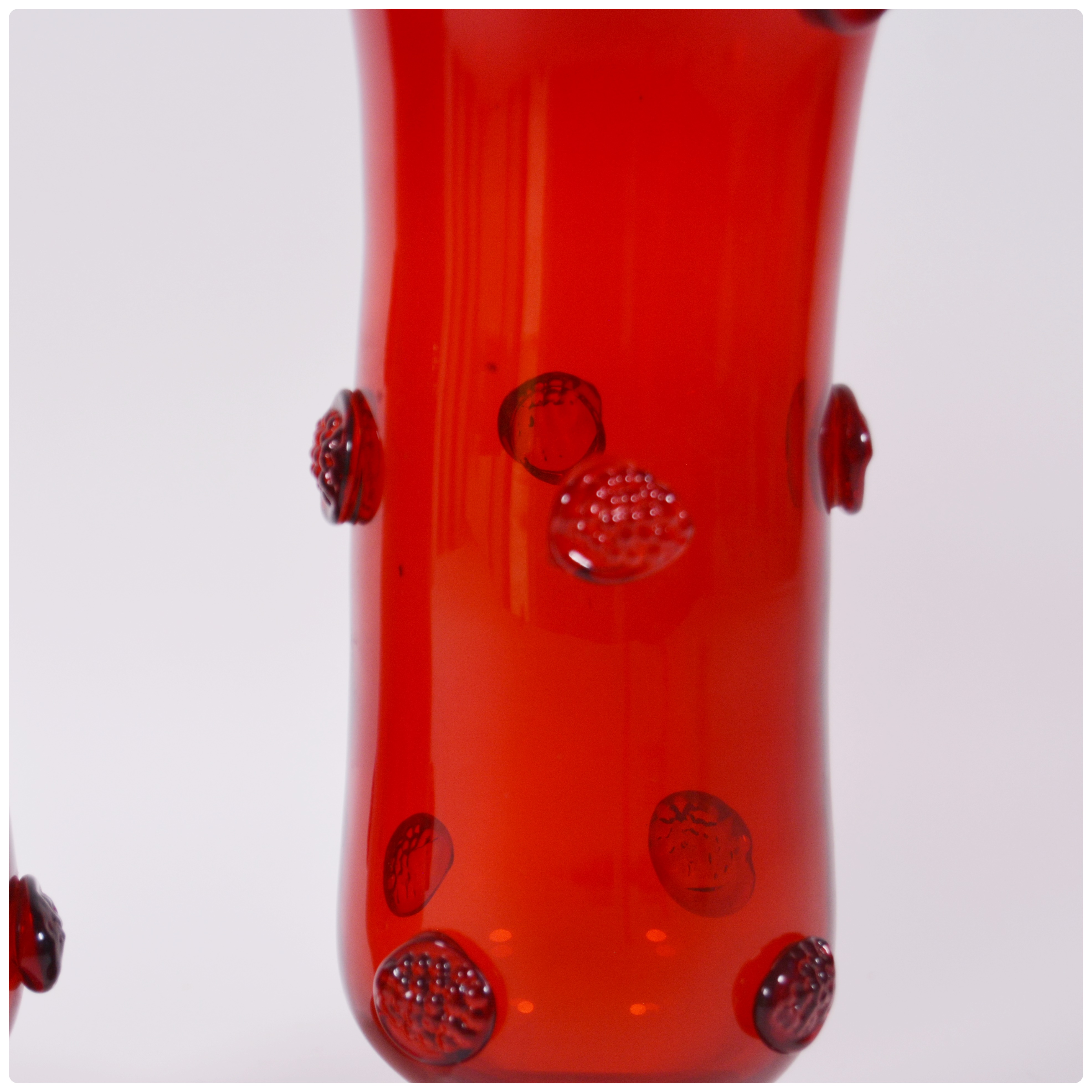 Red Art Glass Vases