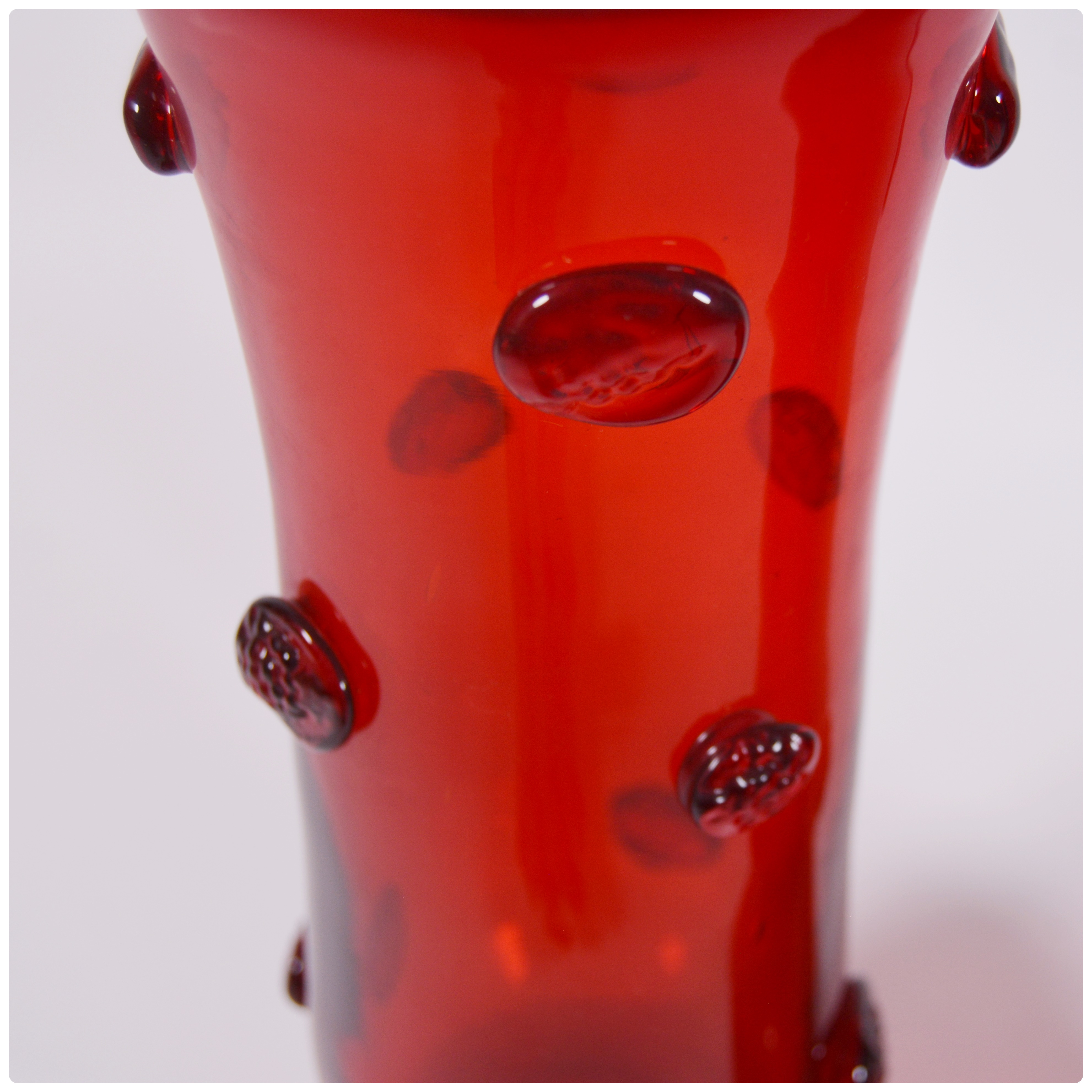 Red Art Glass Vases