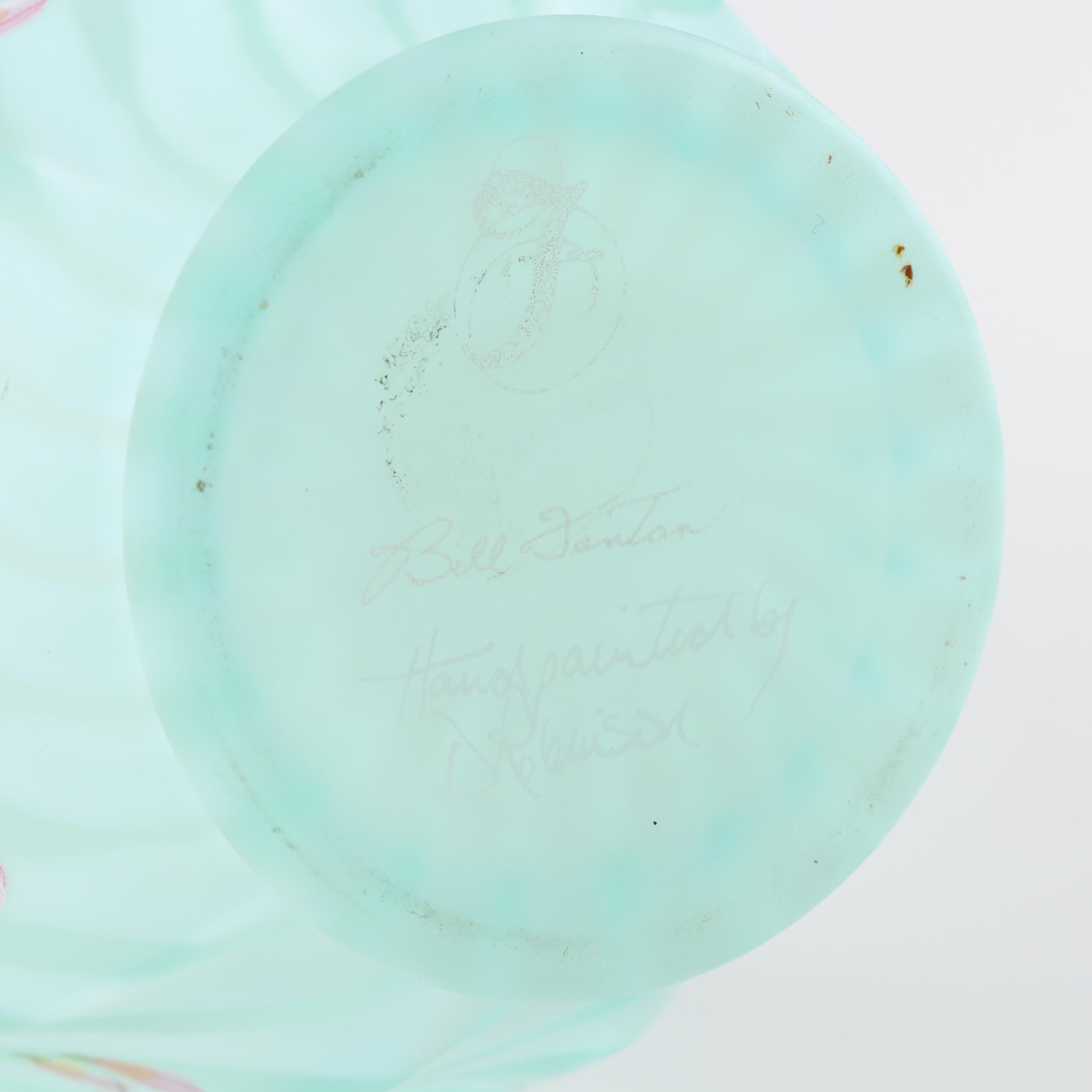 Fenton Hand Painted and Heart Decorative Glass Baskets