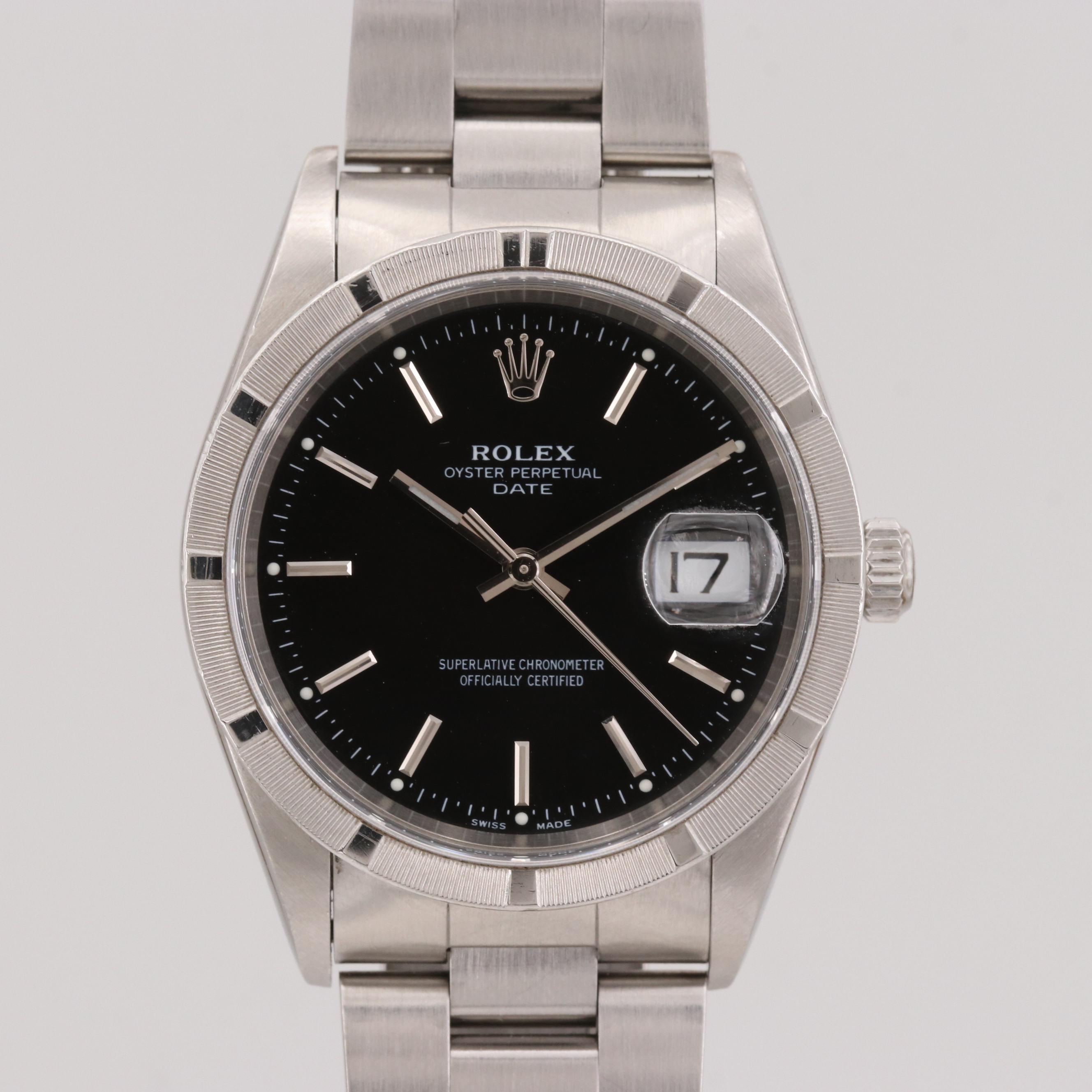 Rolex Oyster Perpetual Date Stainless Steel Automatic Watch, 1999