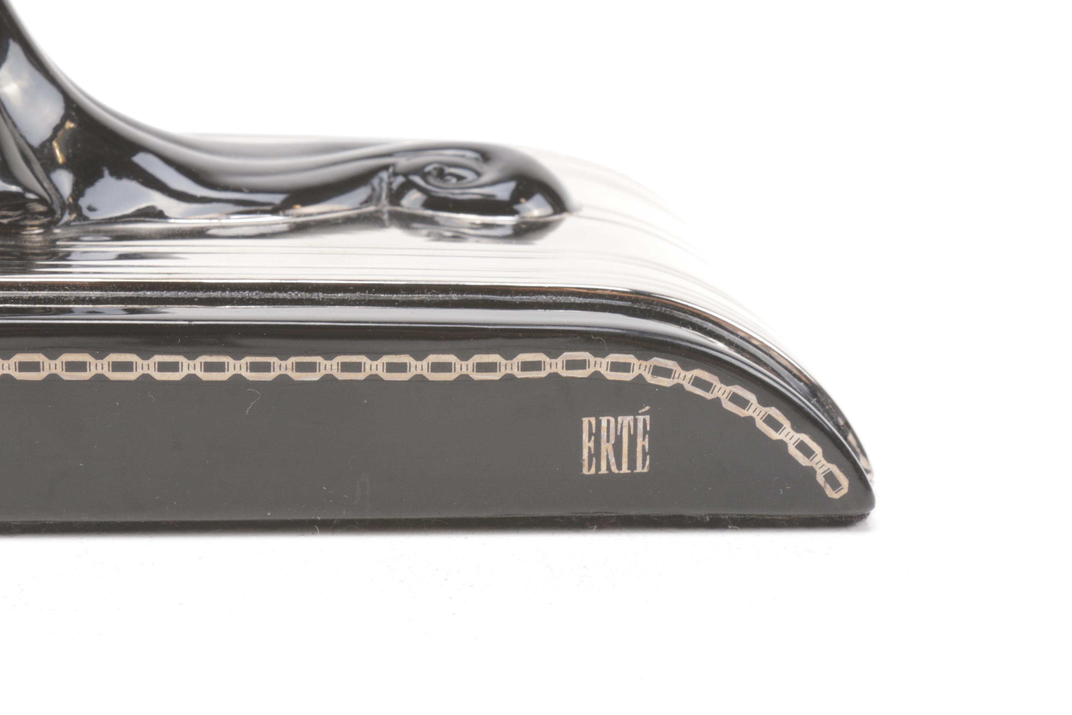 Franklin Mint House of Erte "Symphony in Black" Porcelain Figurine