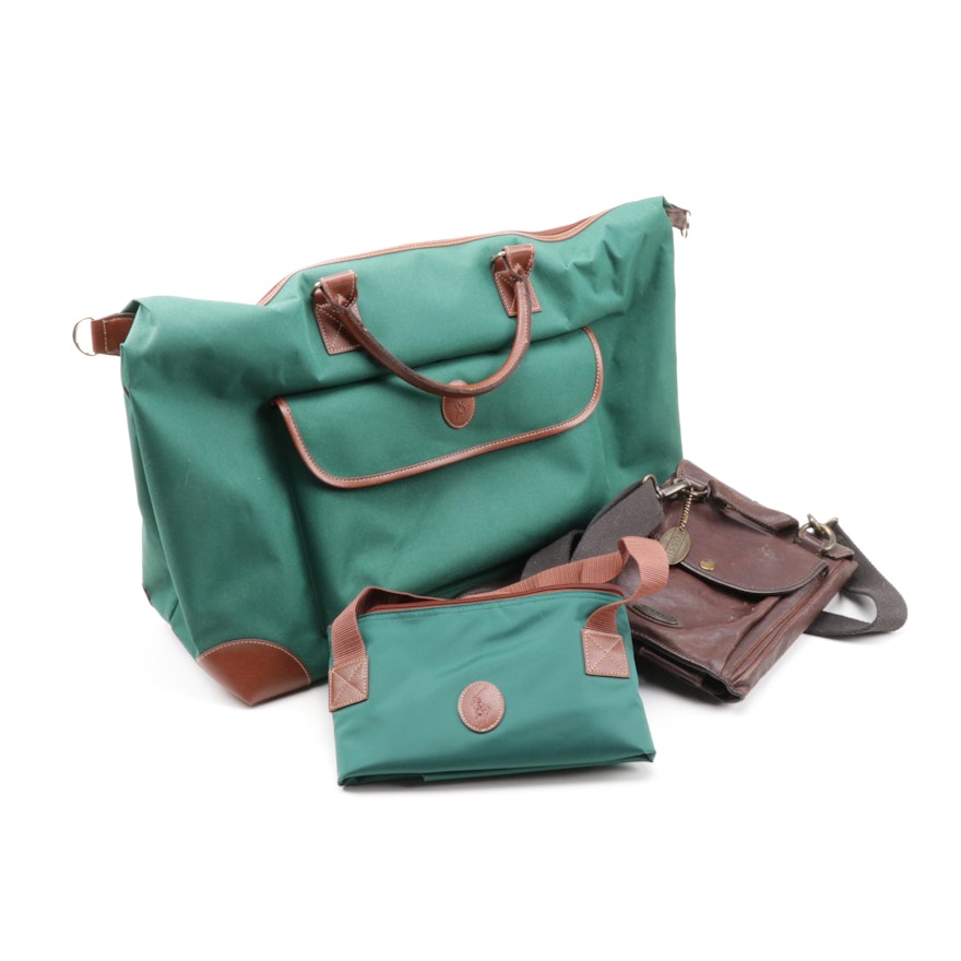 Ralph Lauren Tote and Duffel Bag, and Fossil Leather Crossbody iPad Bag